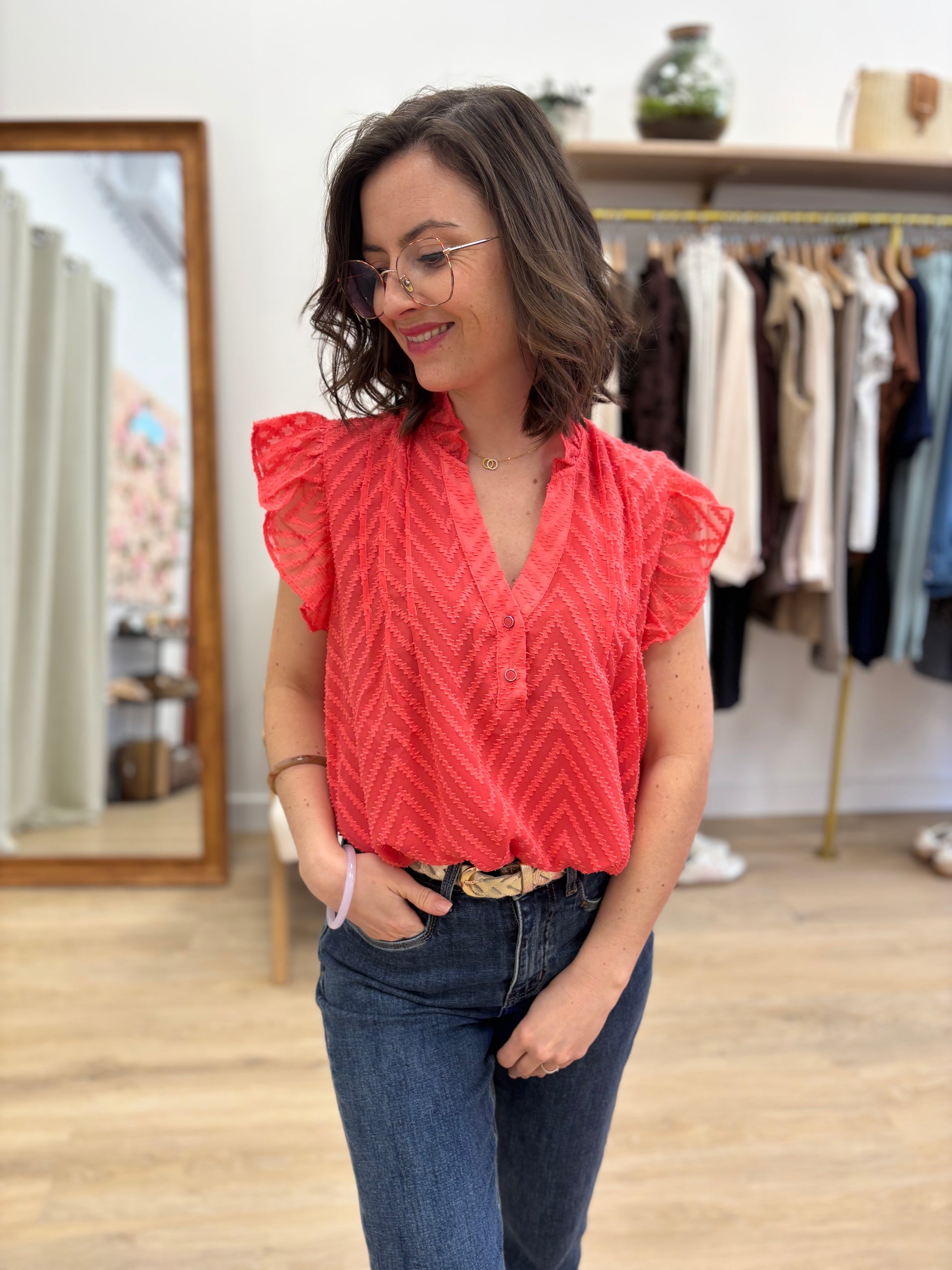 Blouse Marie corail