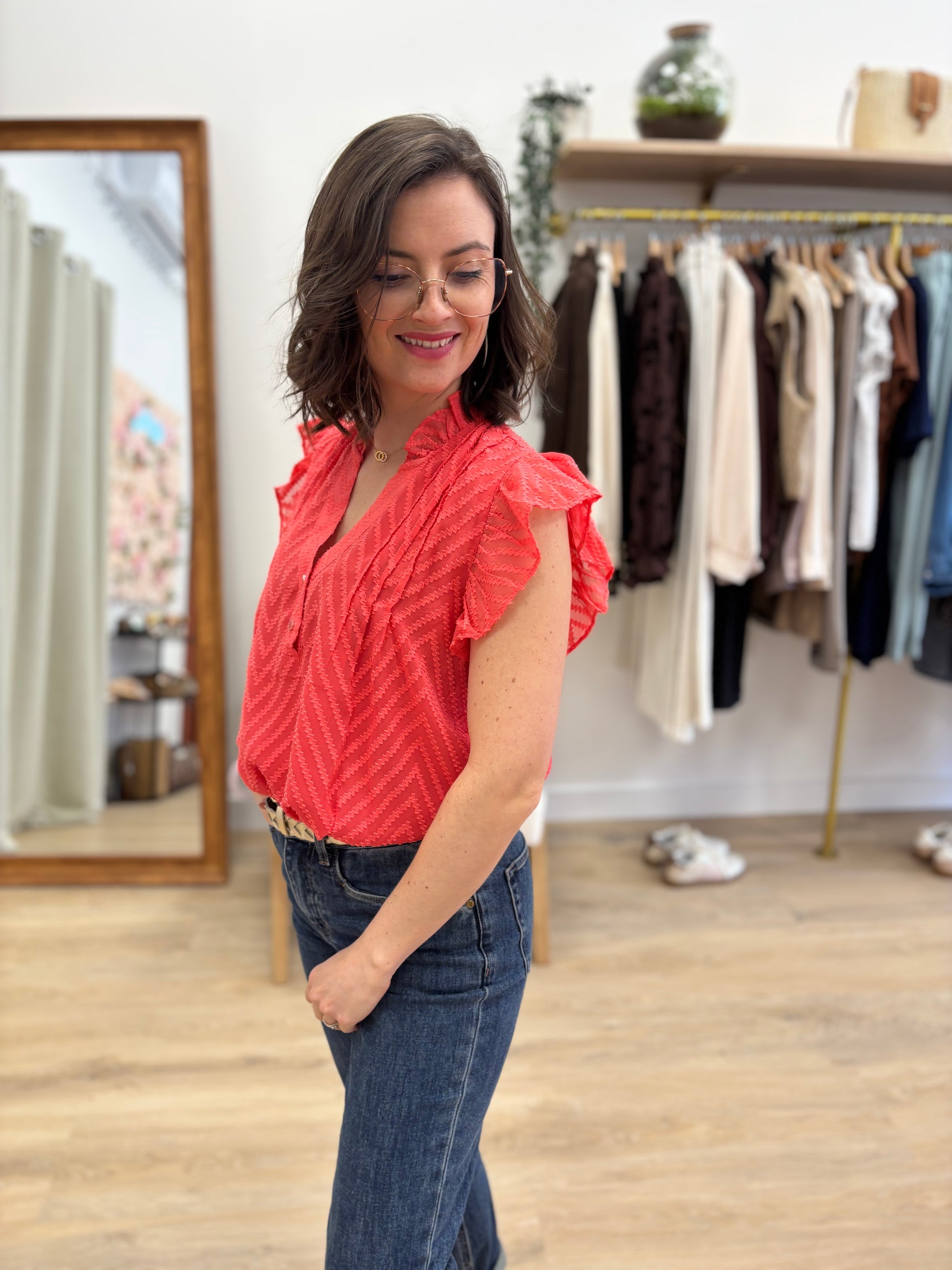 Blouse Marie corail