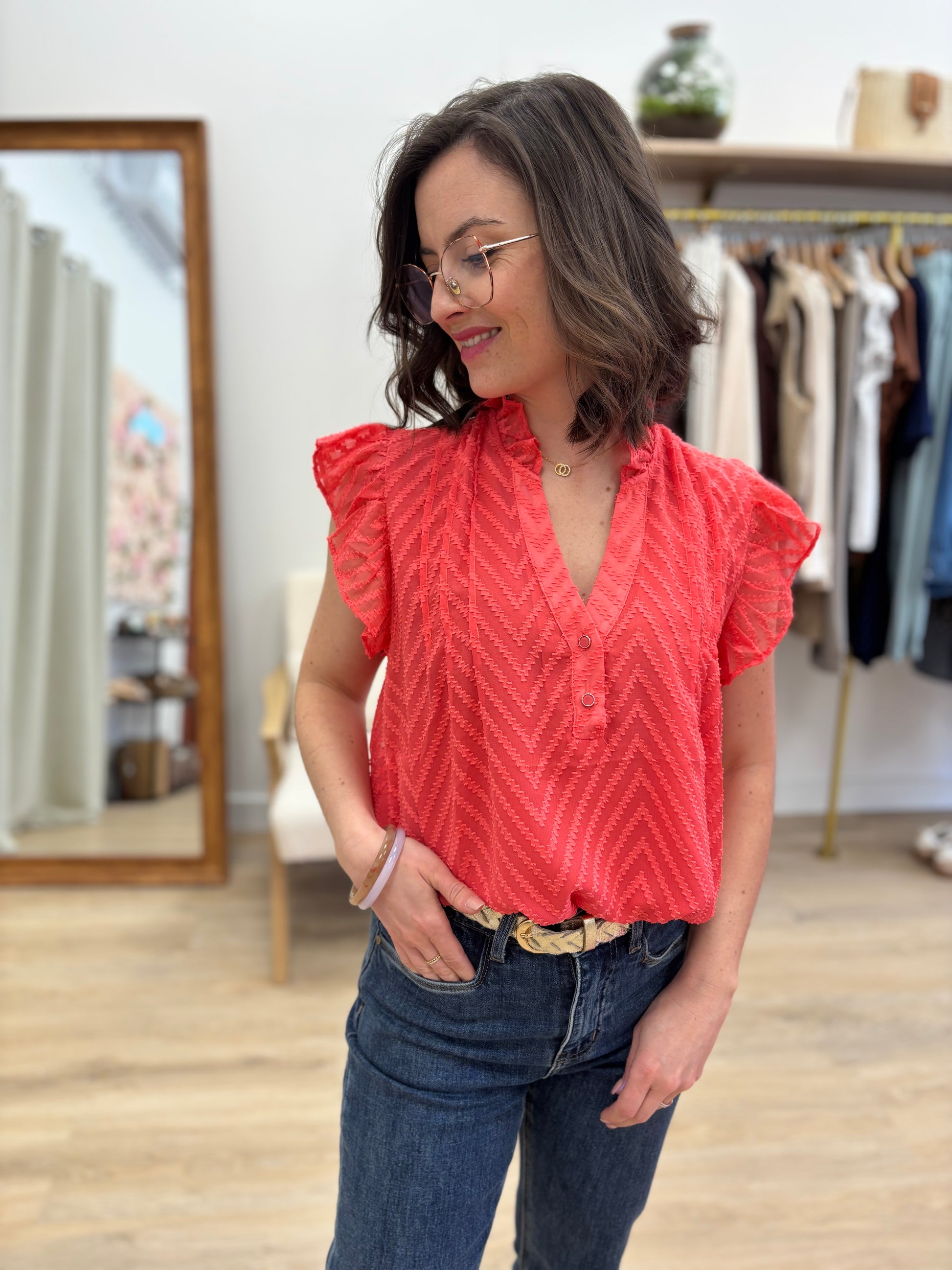 Blouse Marie corail