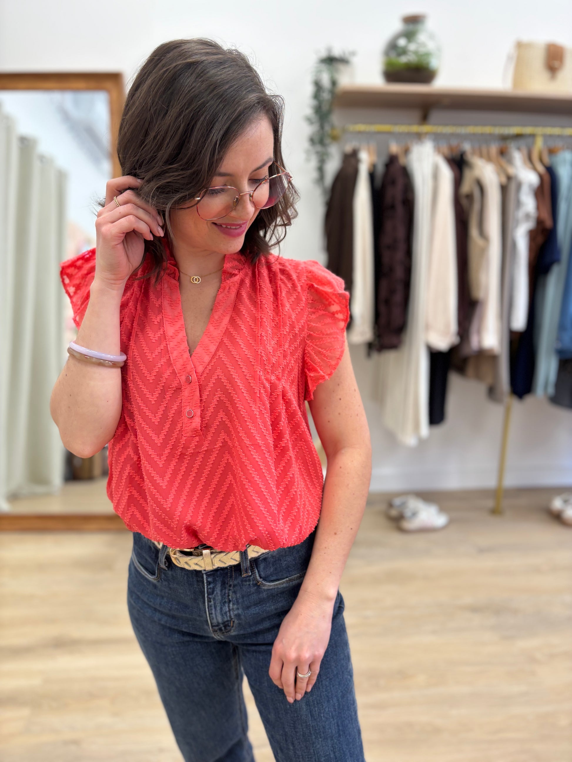 Blouse Marie corail