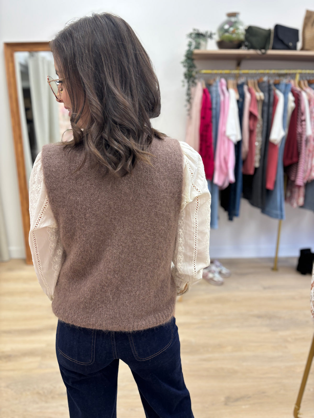 Pull Morgane taupe