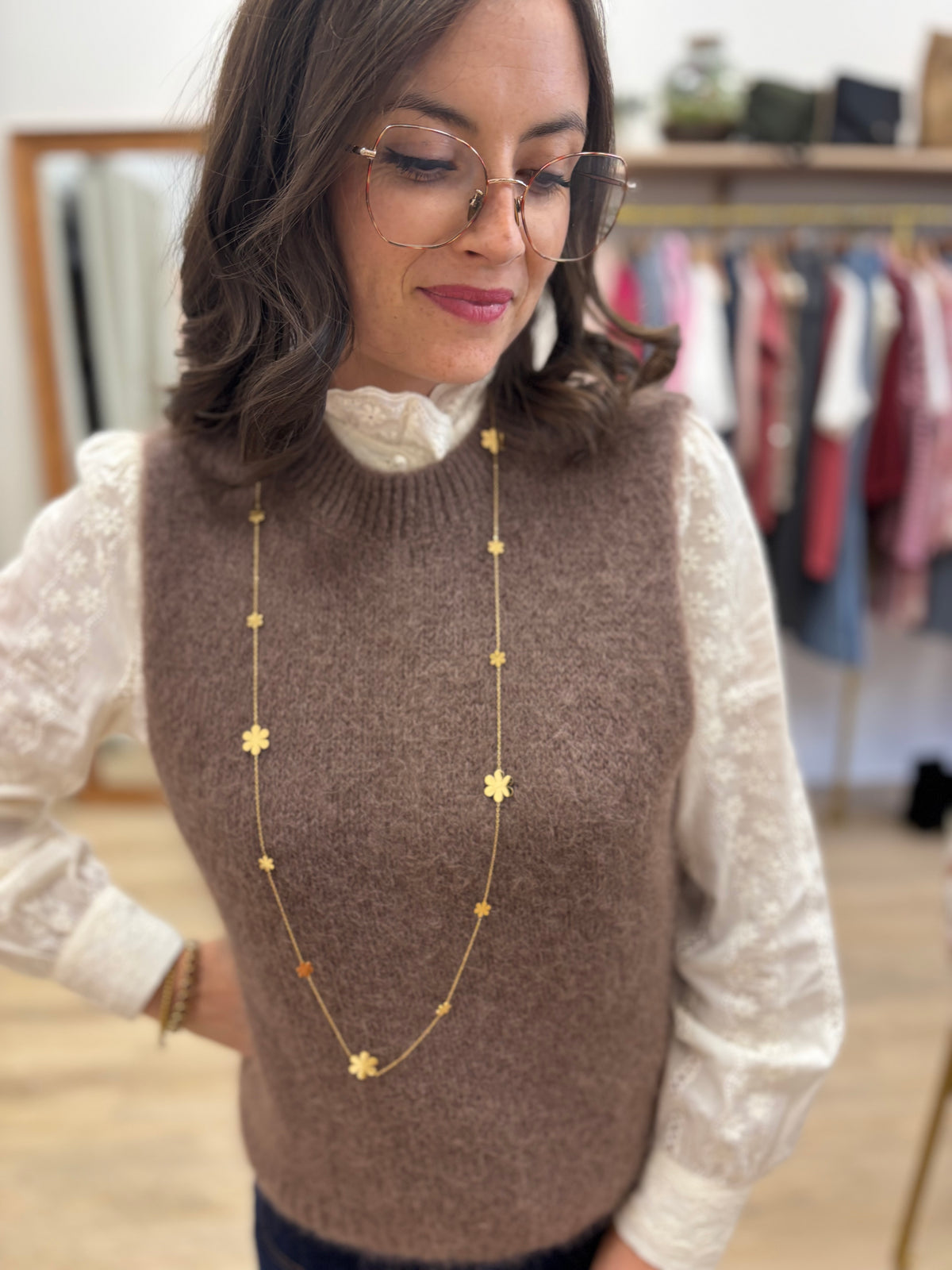 Pull Morgane taupe