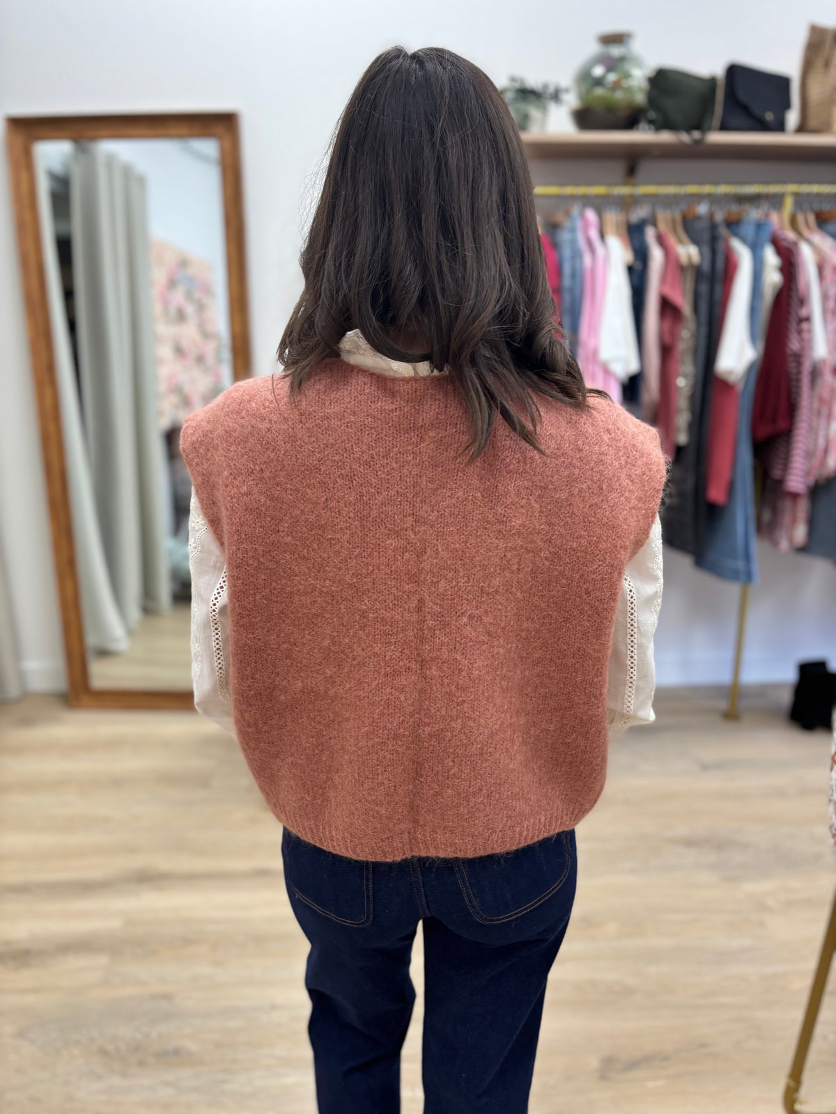 Gilet Carine rose