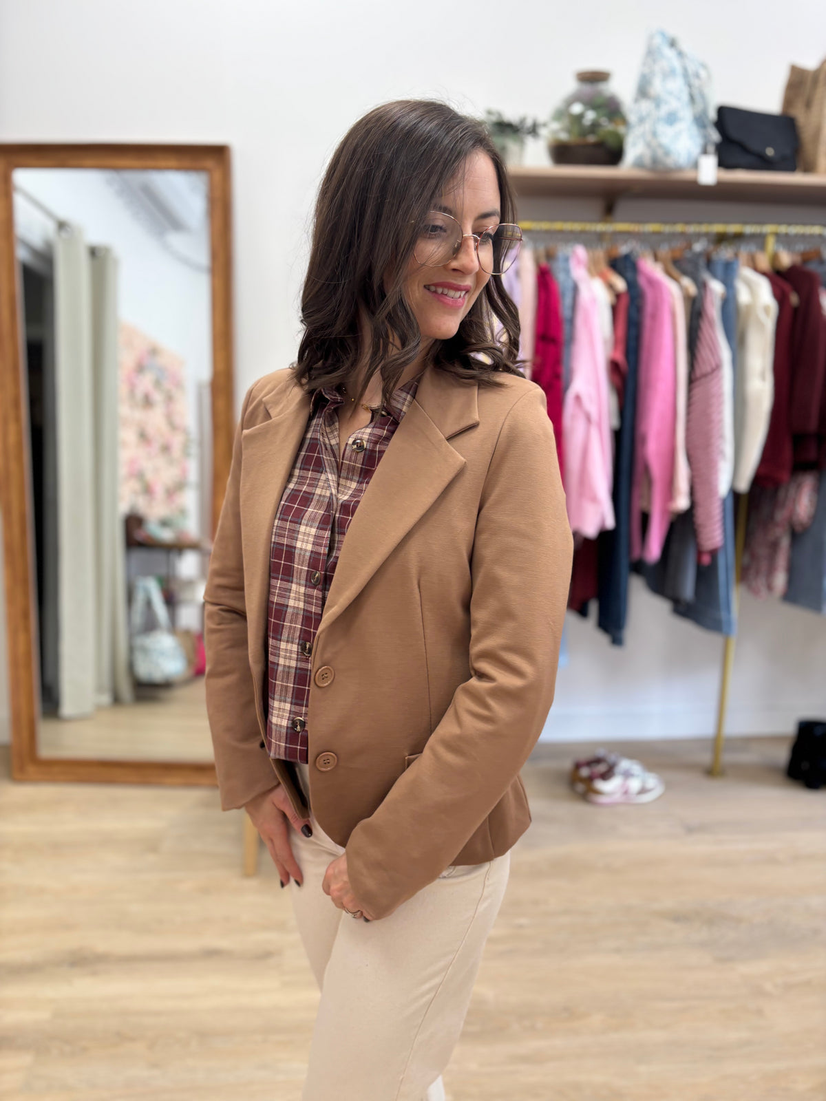 Veste courte Quitterie camel