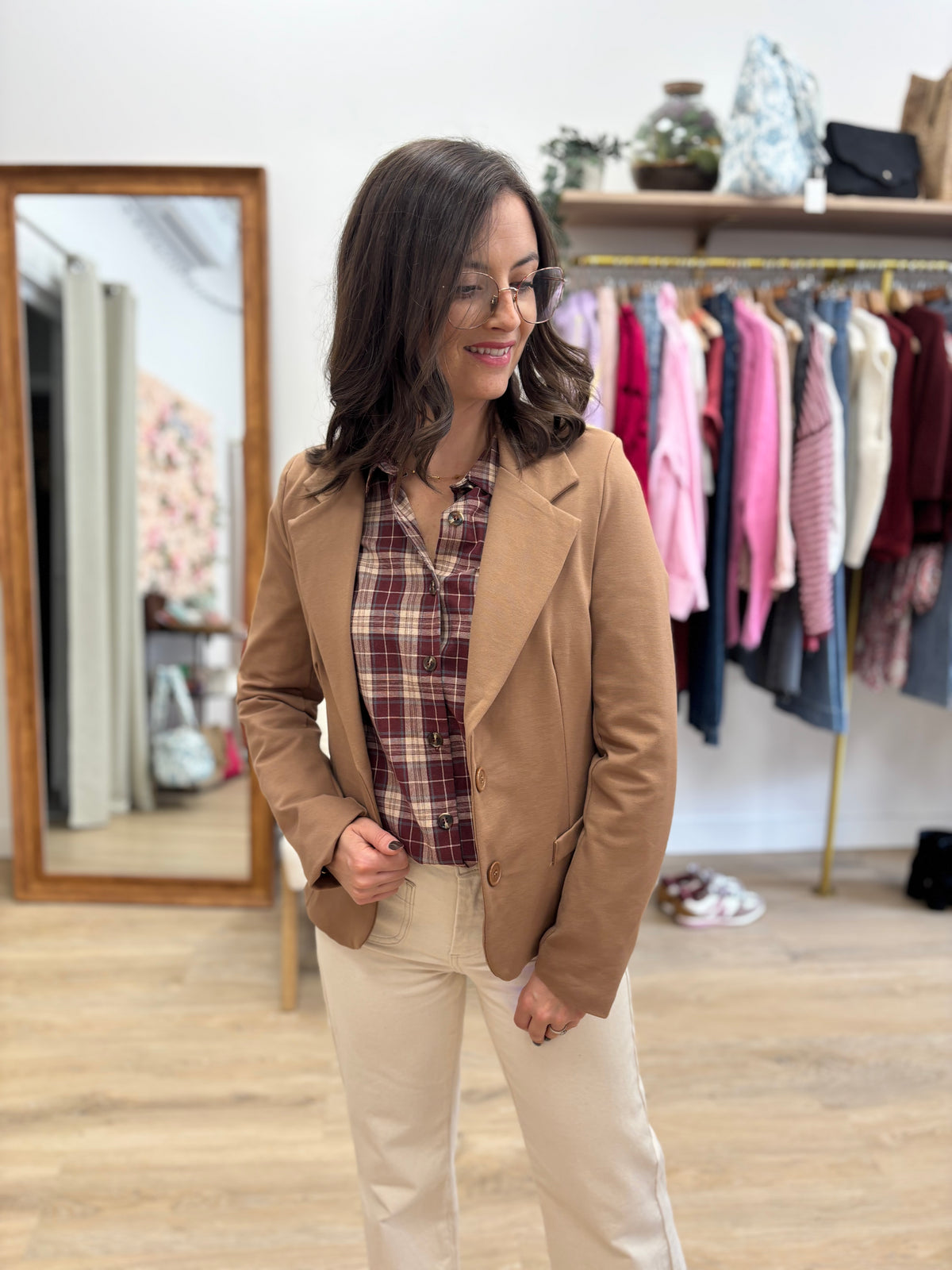 Veste courte Quitterie camel