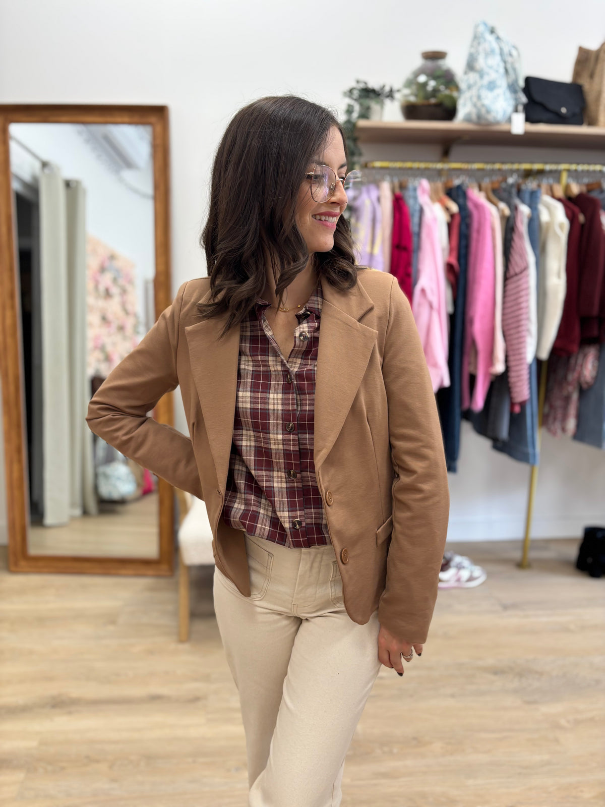 Veste courte Quitterie camel