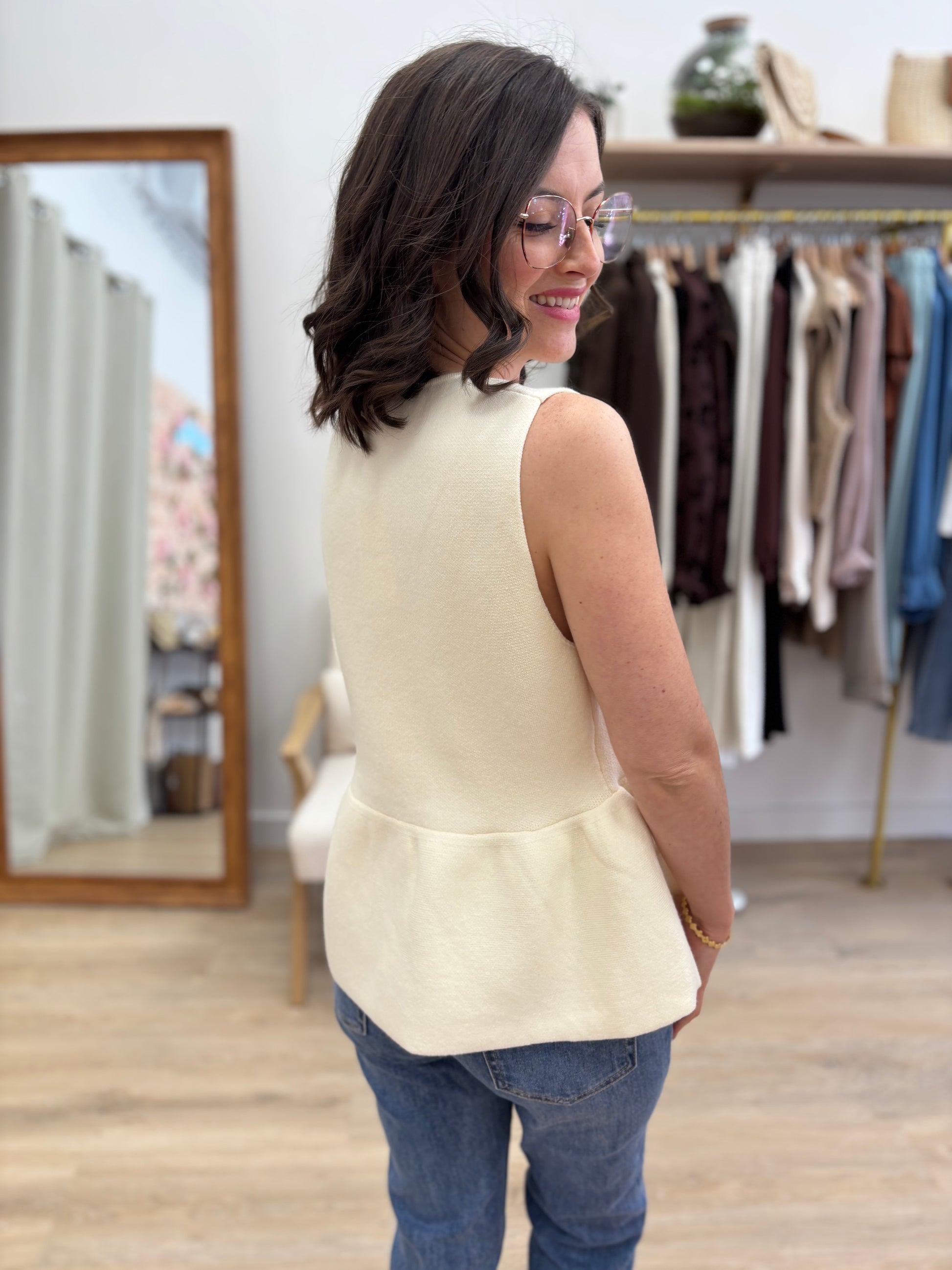 Top Léana beige