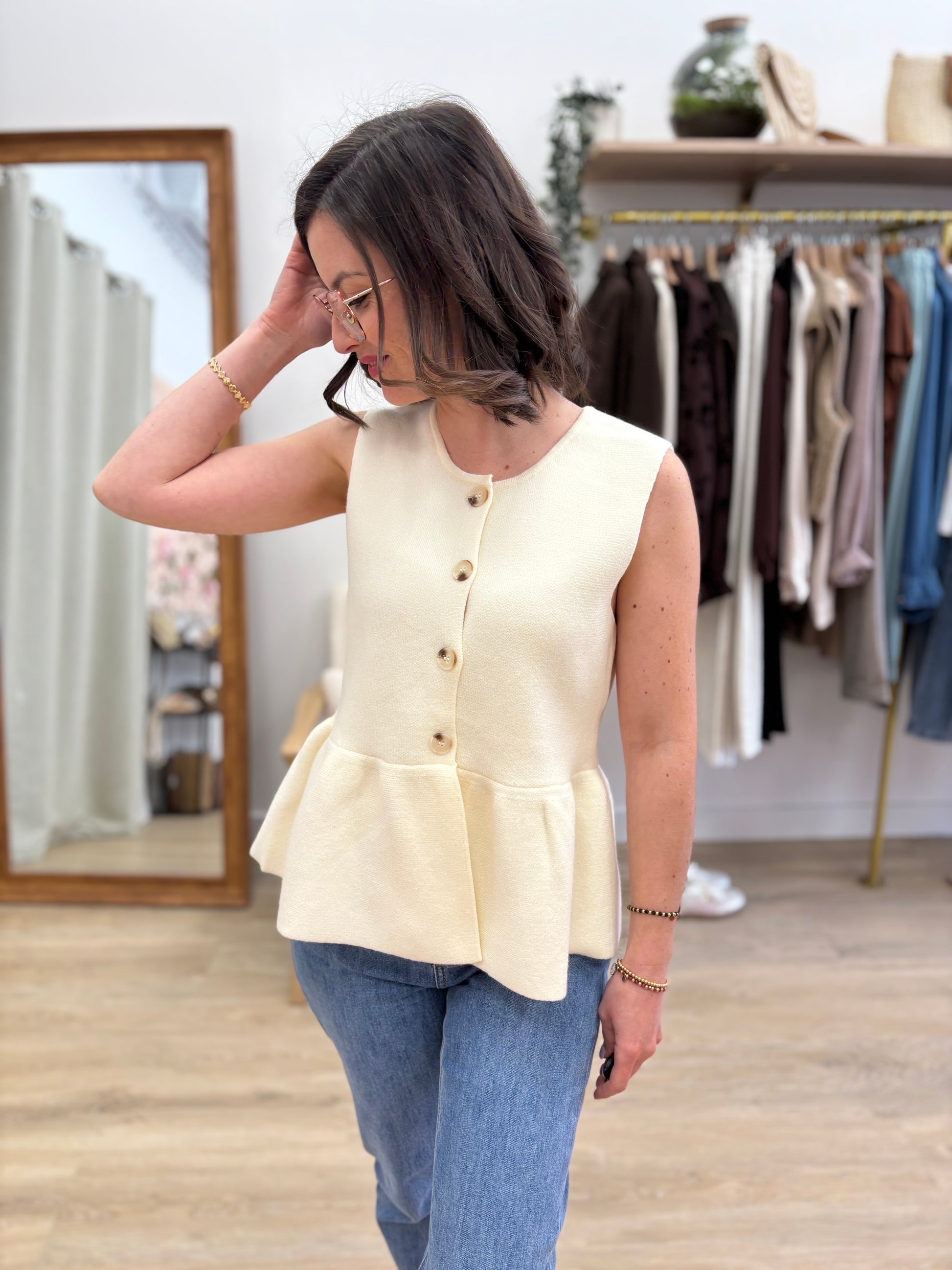 Top Léana beige