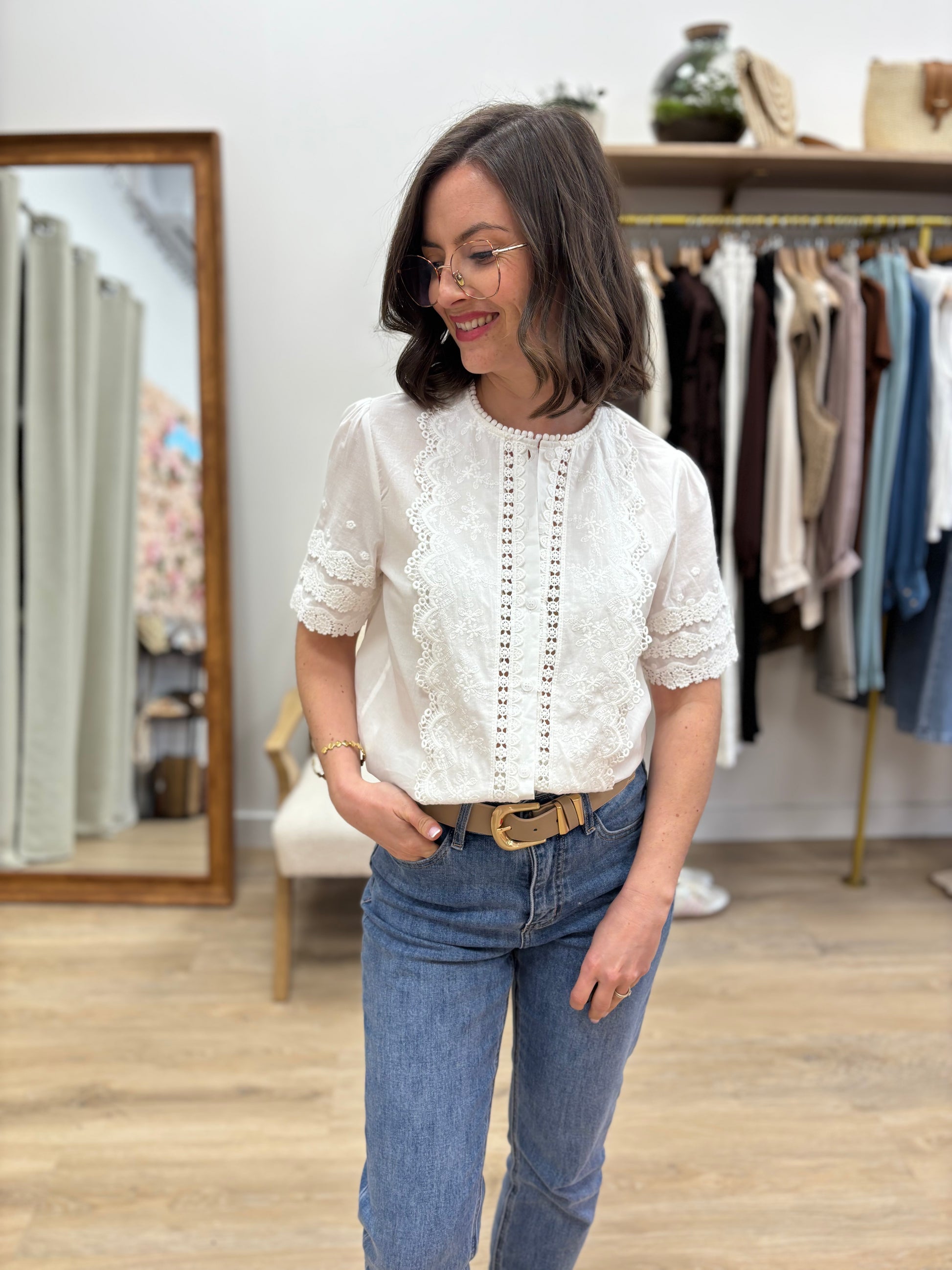 Blouse Coralie blanc