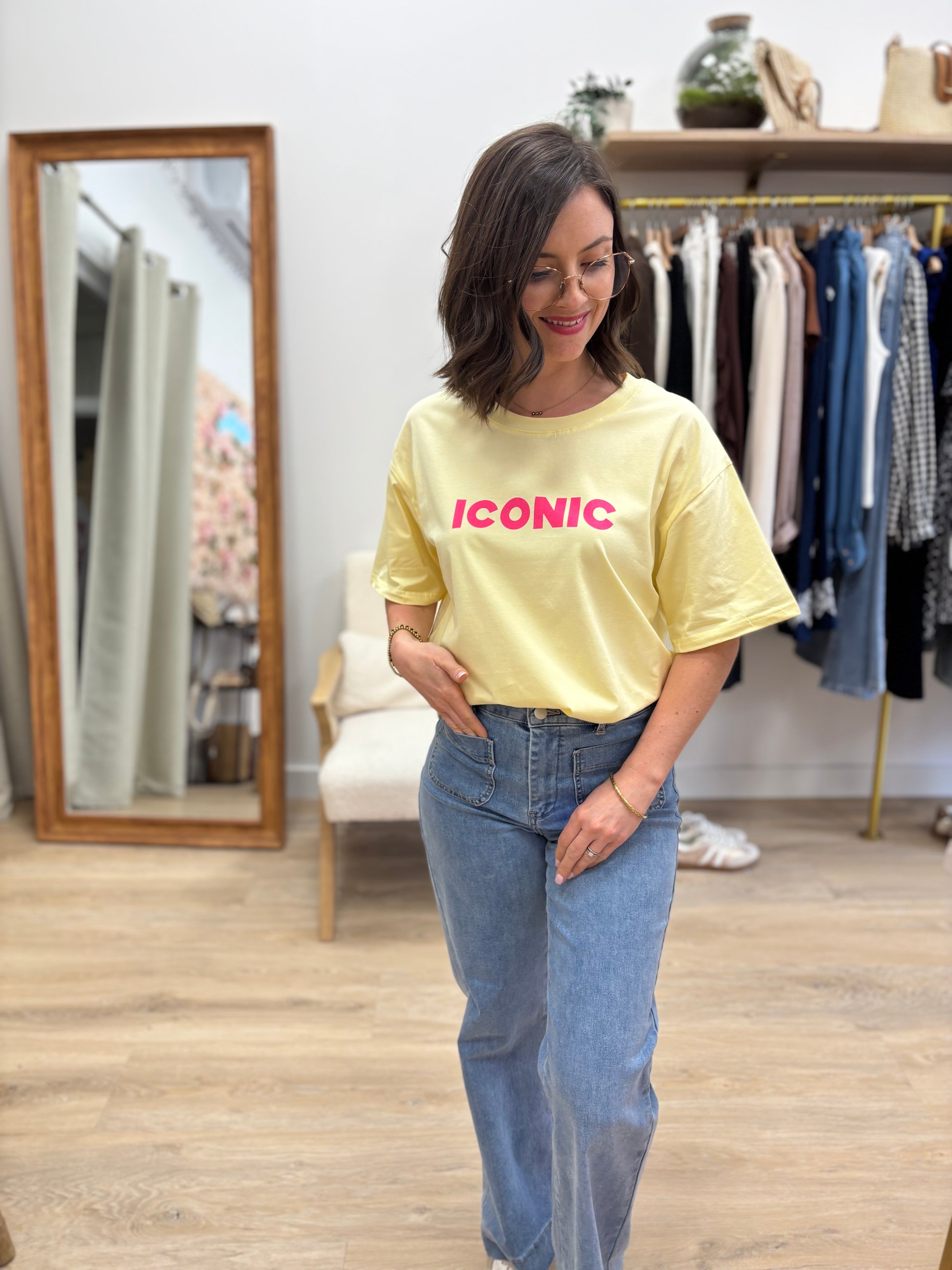 T-shirt Iconic jaune