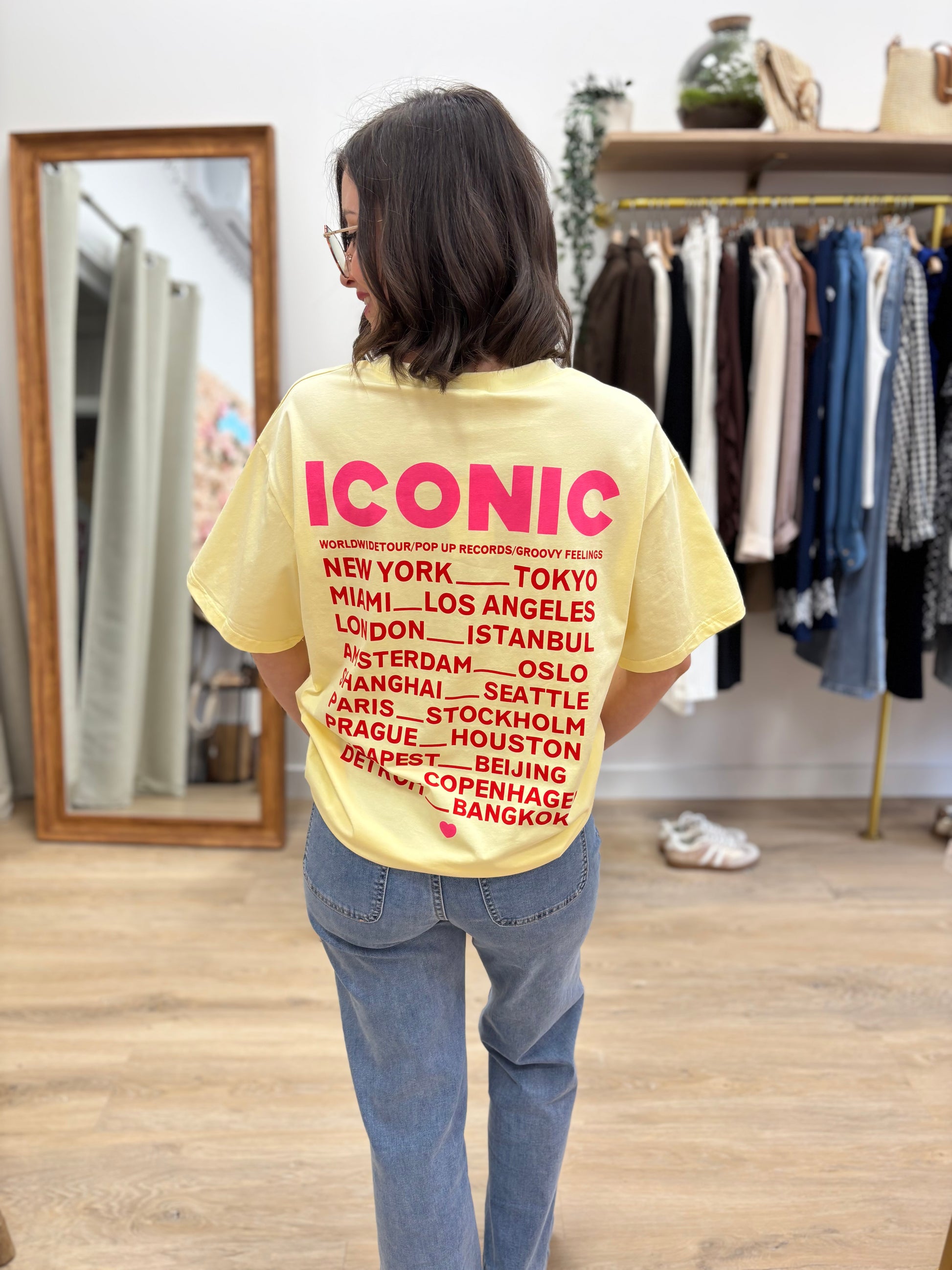 T-shirt Iconic jaune