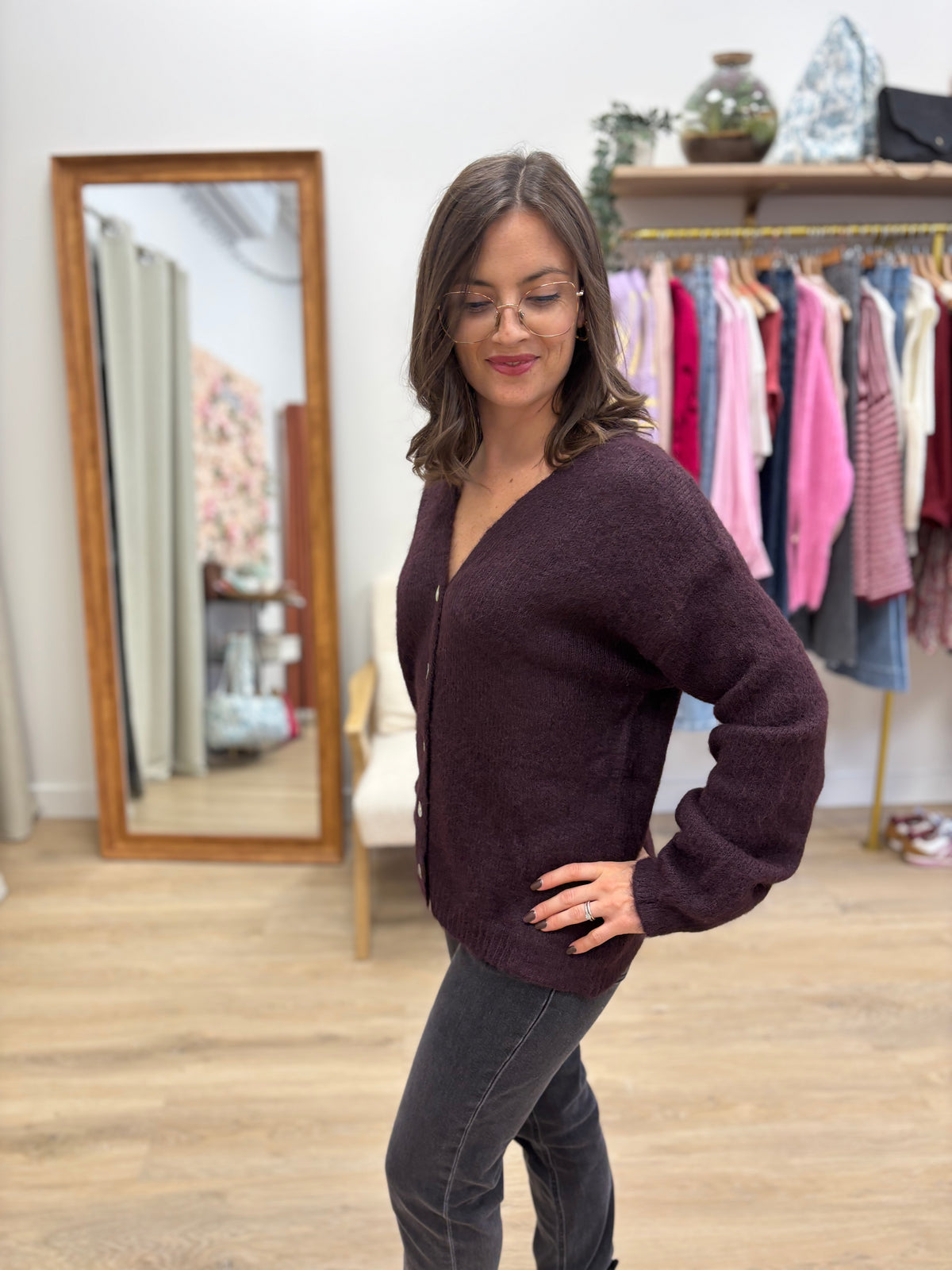 Gilet Adeline bordeaux