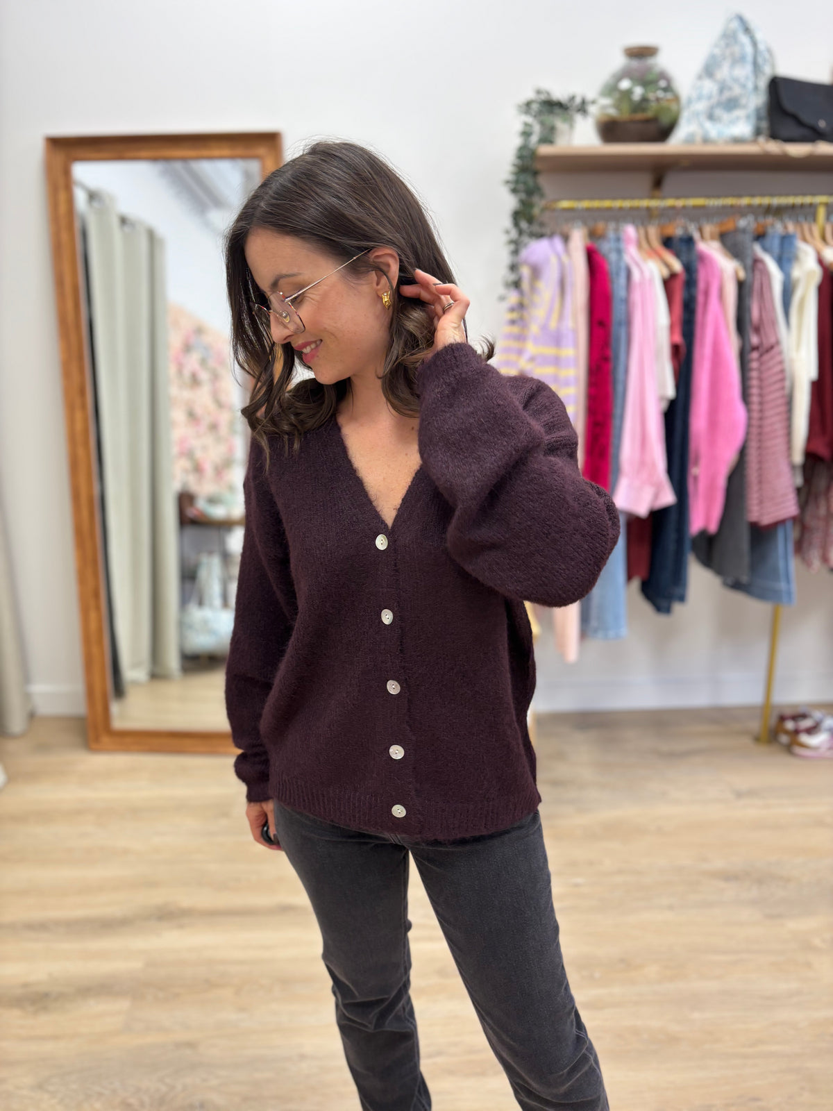 Gilet Adeline bordeaux