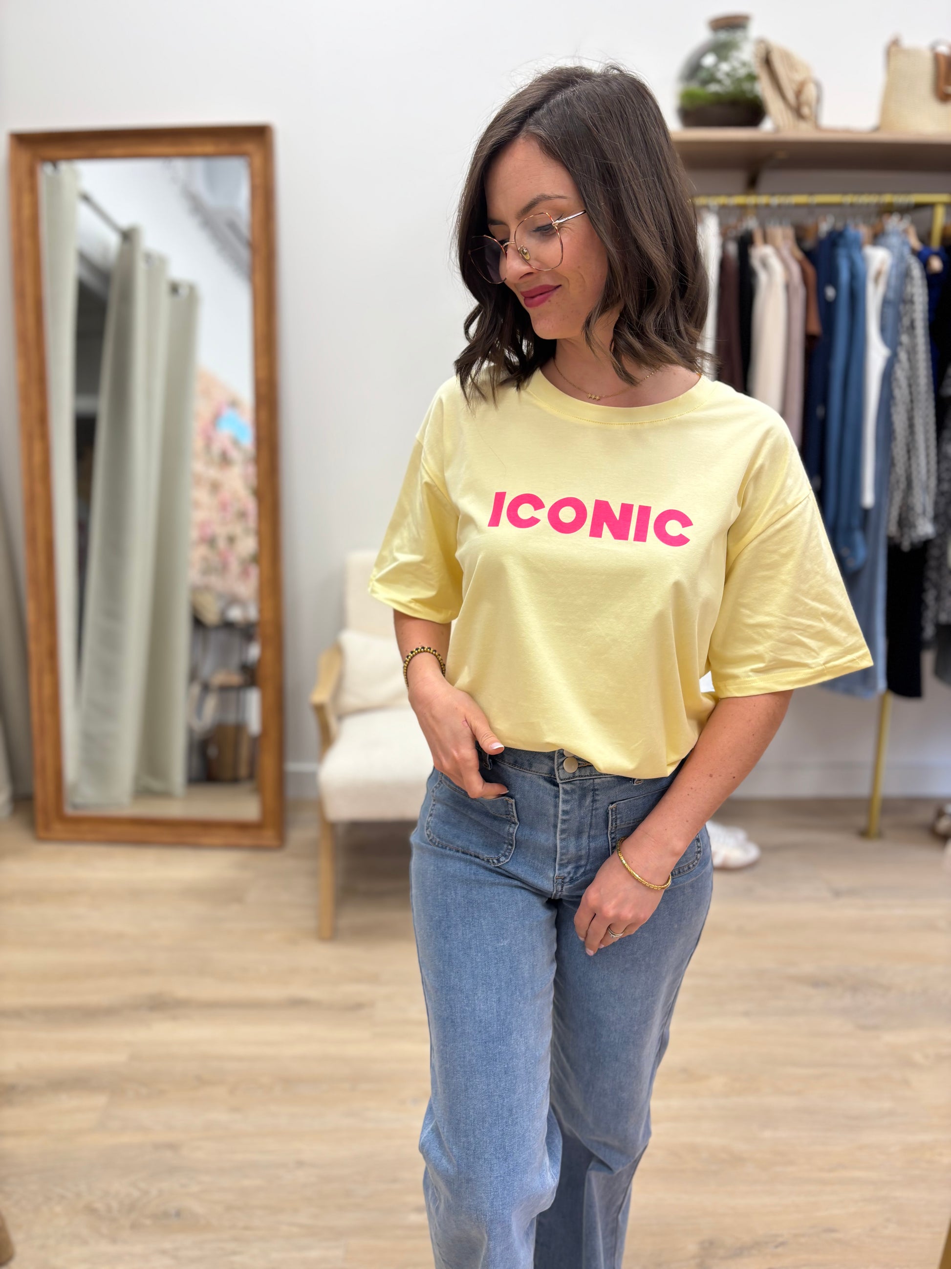 T-shirt Iconic jaune