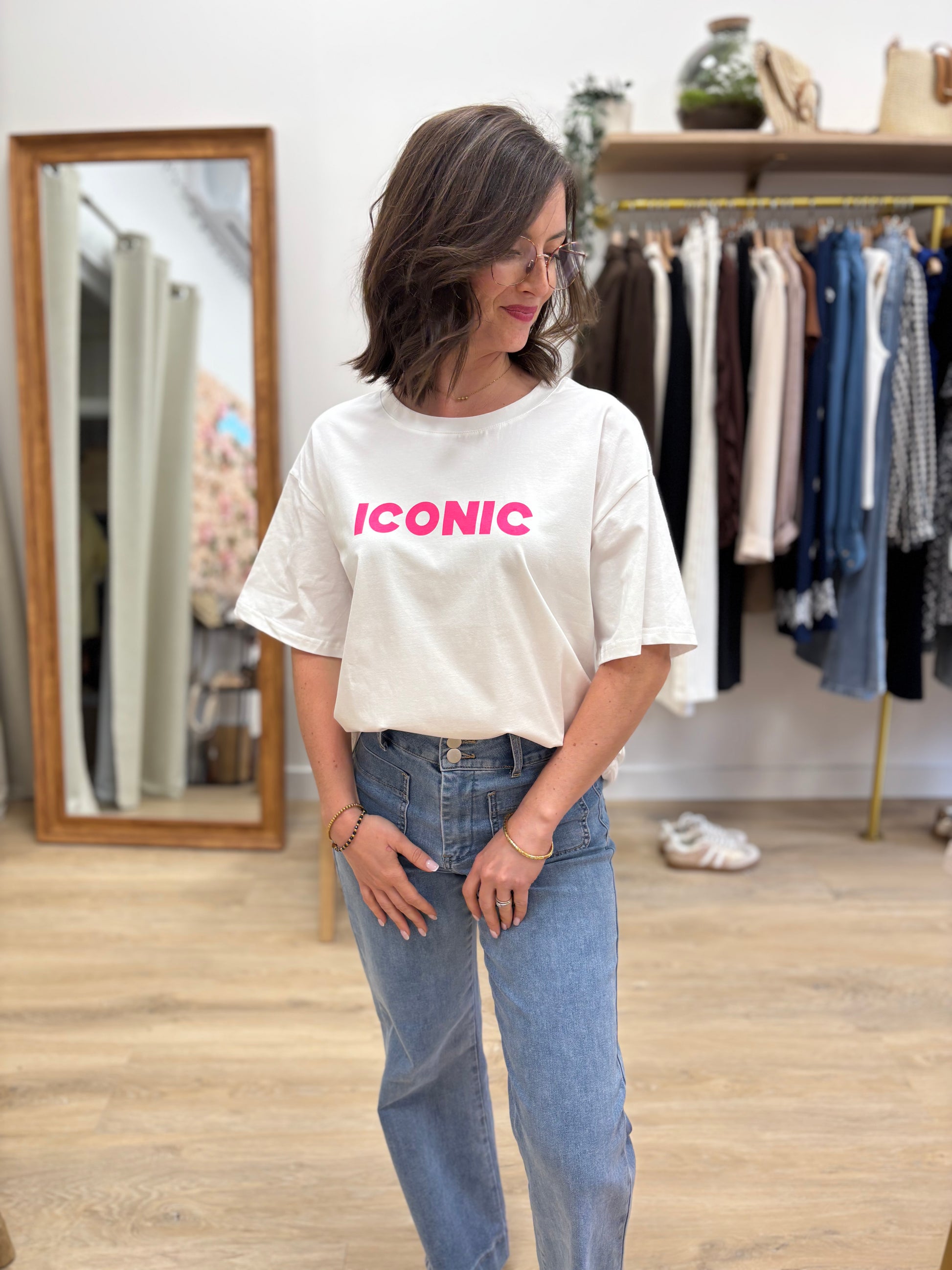 T-shirt Iconic blanc
