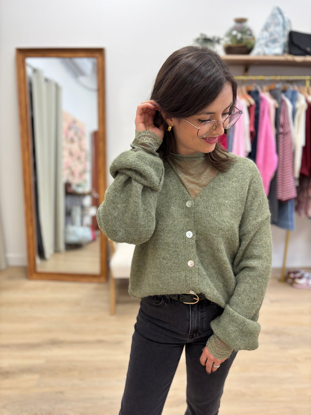 Gilet Adeline vert
