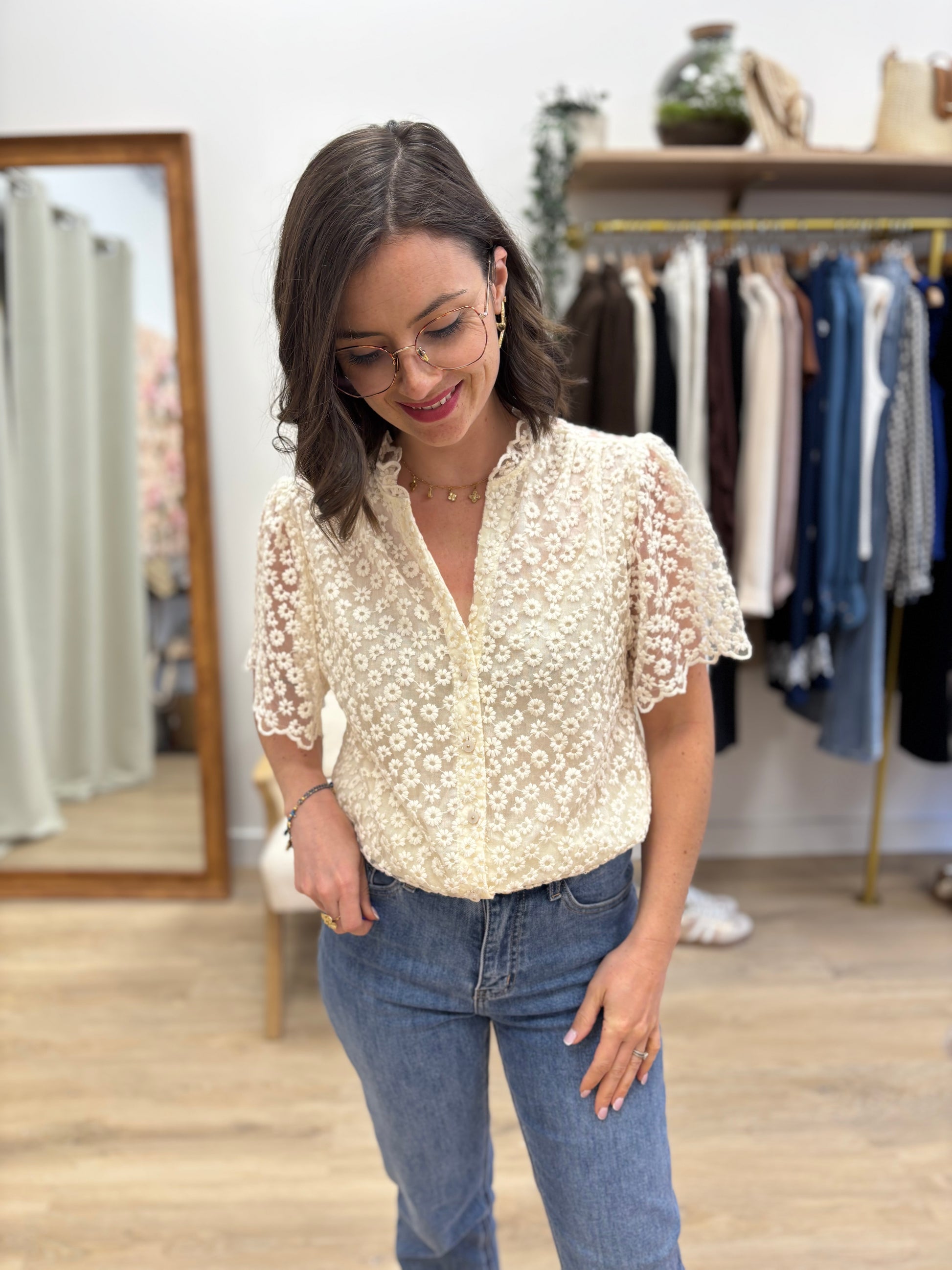 Blouse Félicie beige