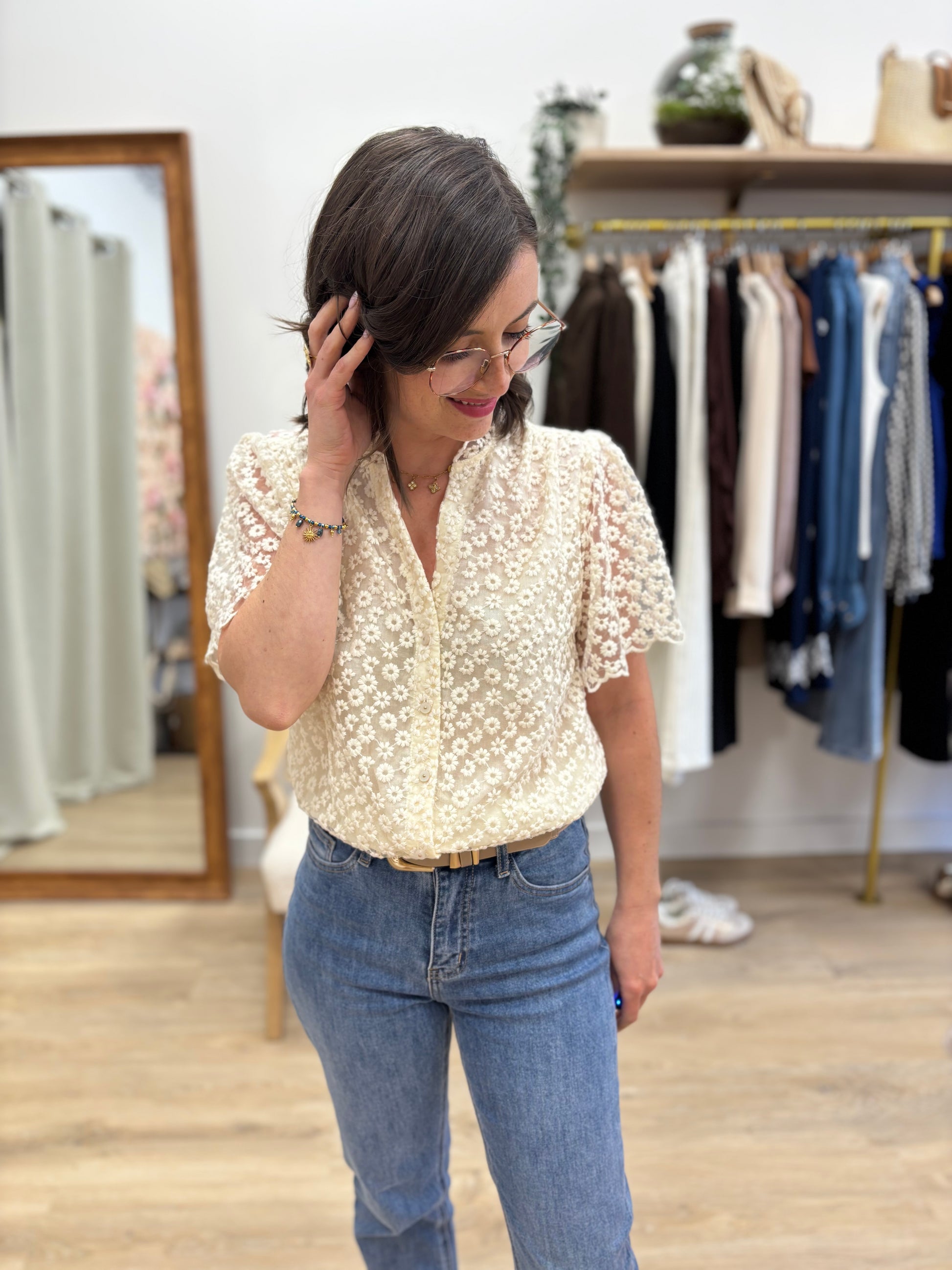 Blouse Félicie beige