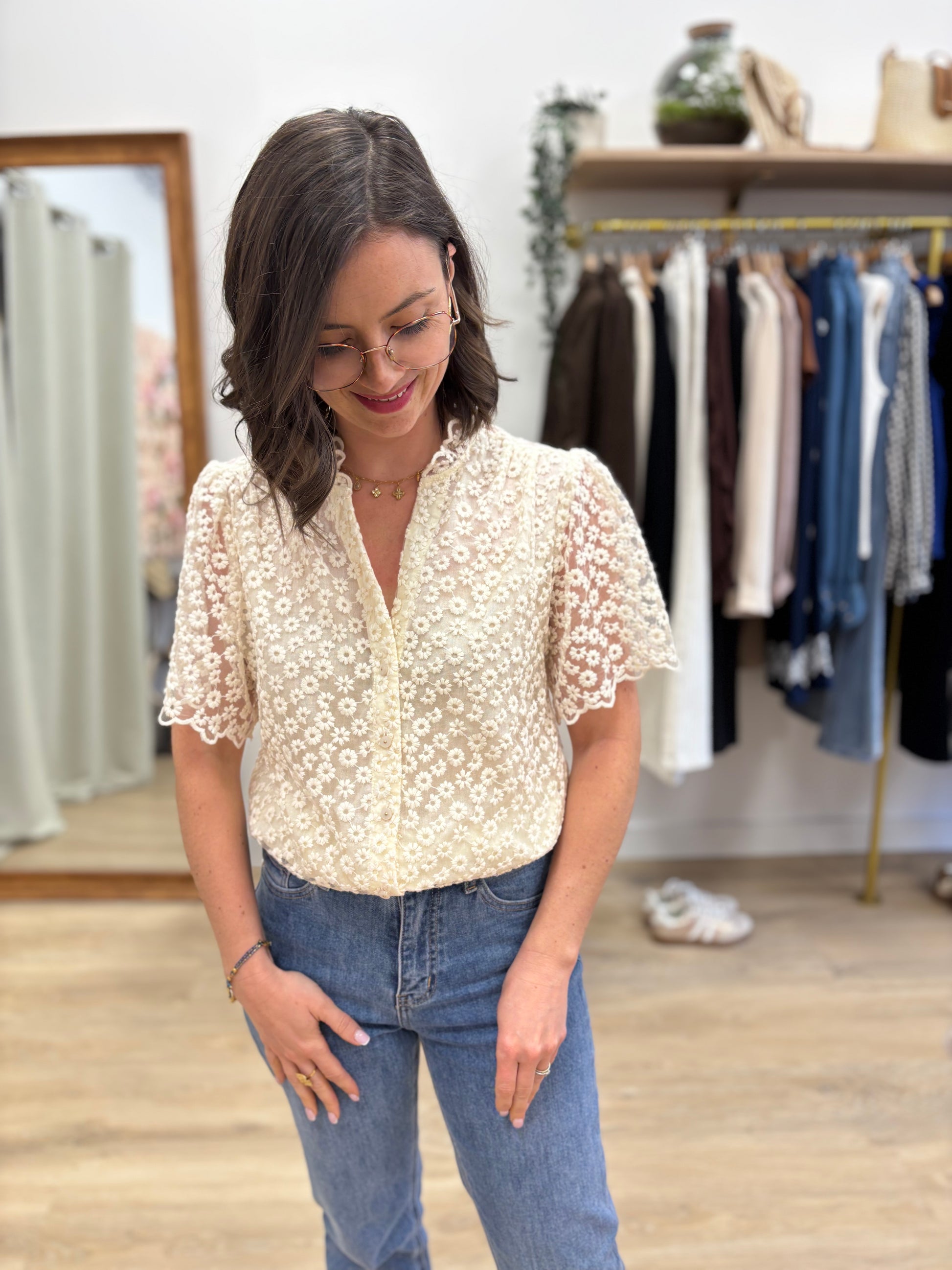 Blouse Félicie beige
