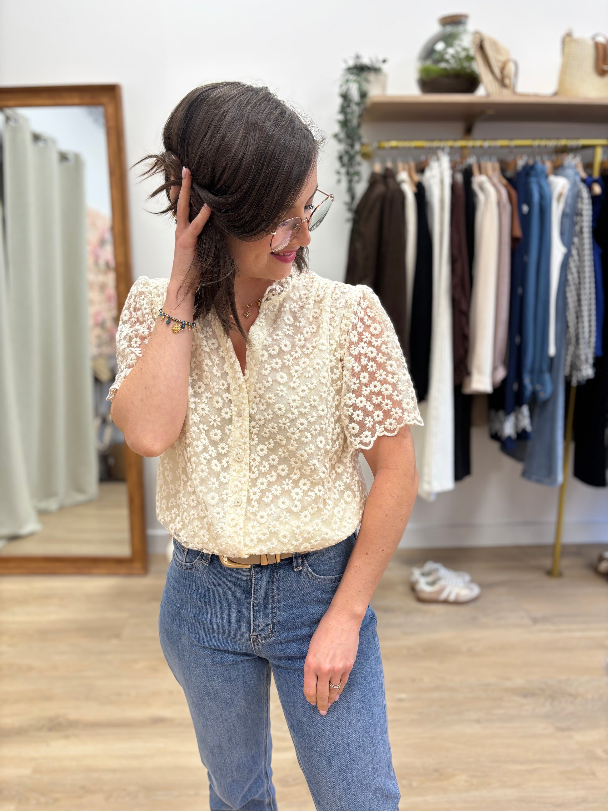 Blouse Félicie beige