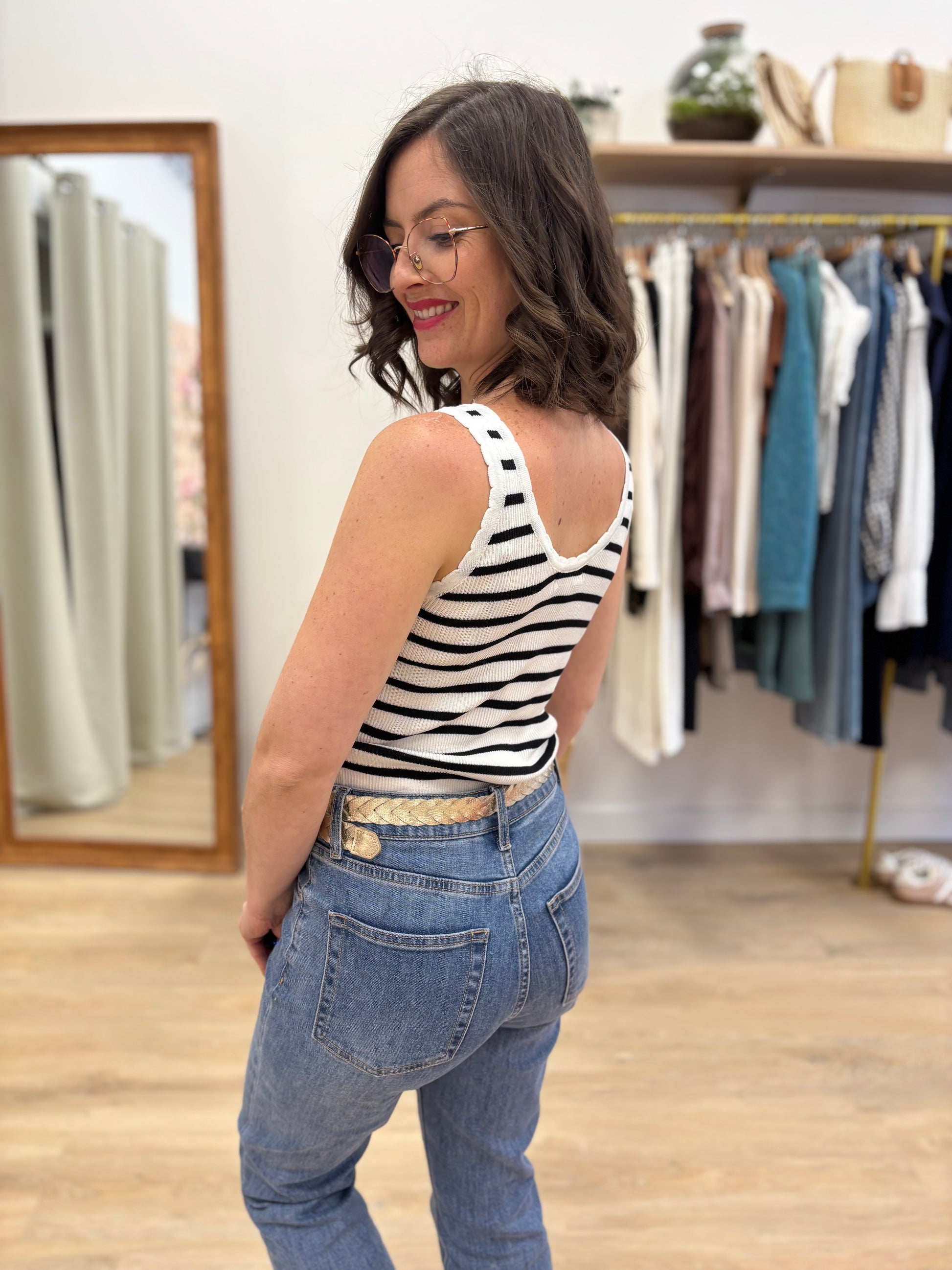 Top Cathy marinière