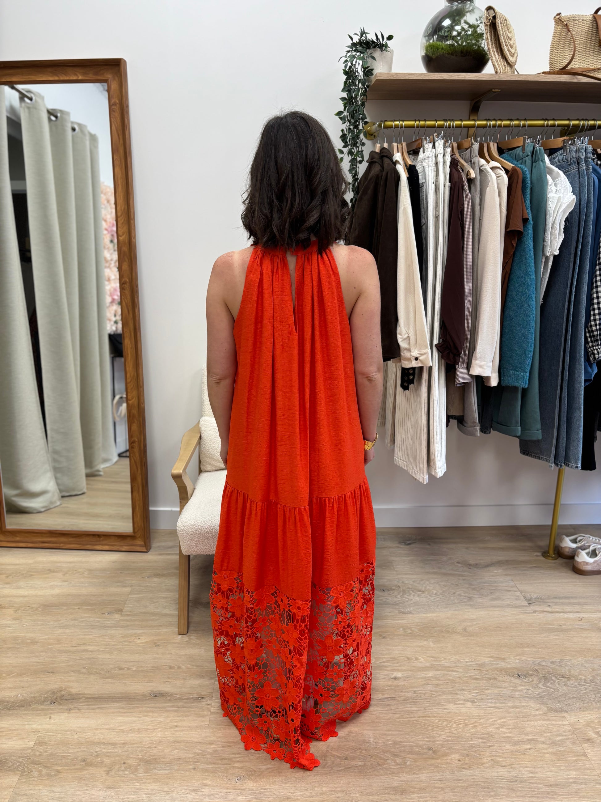 Robe Inès corail