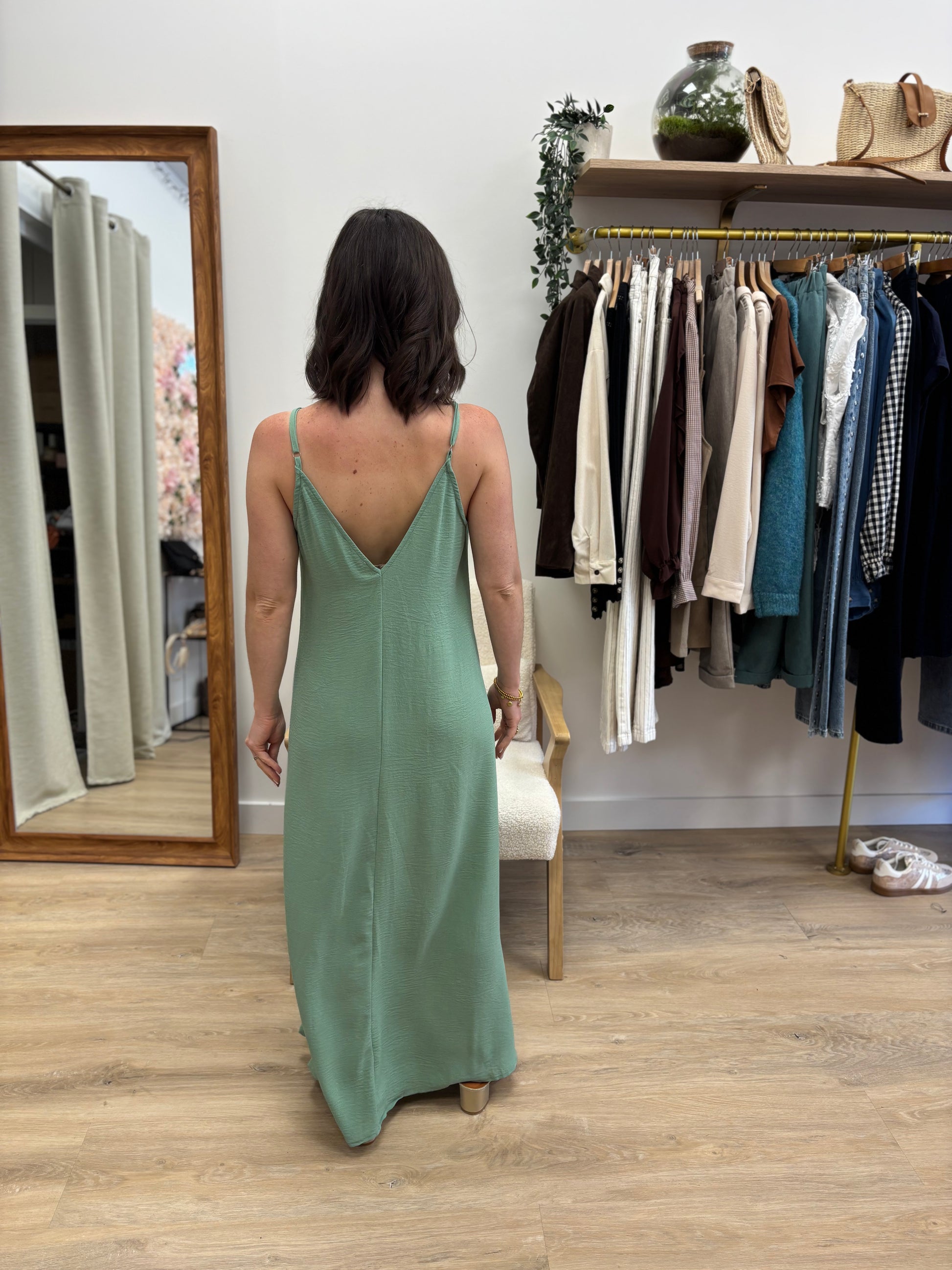 Robe longue Florence vert