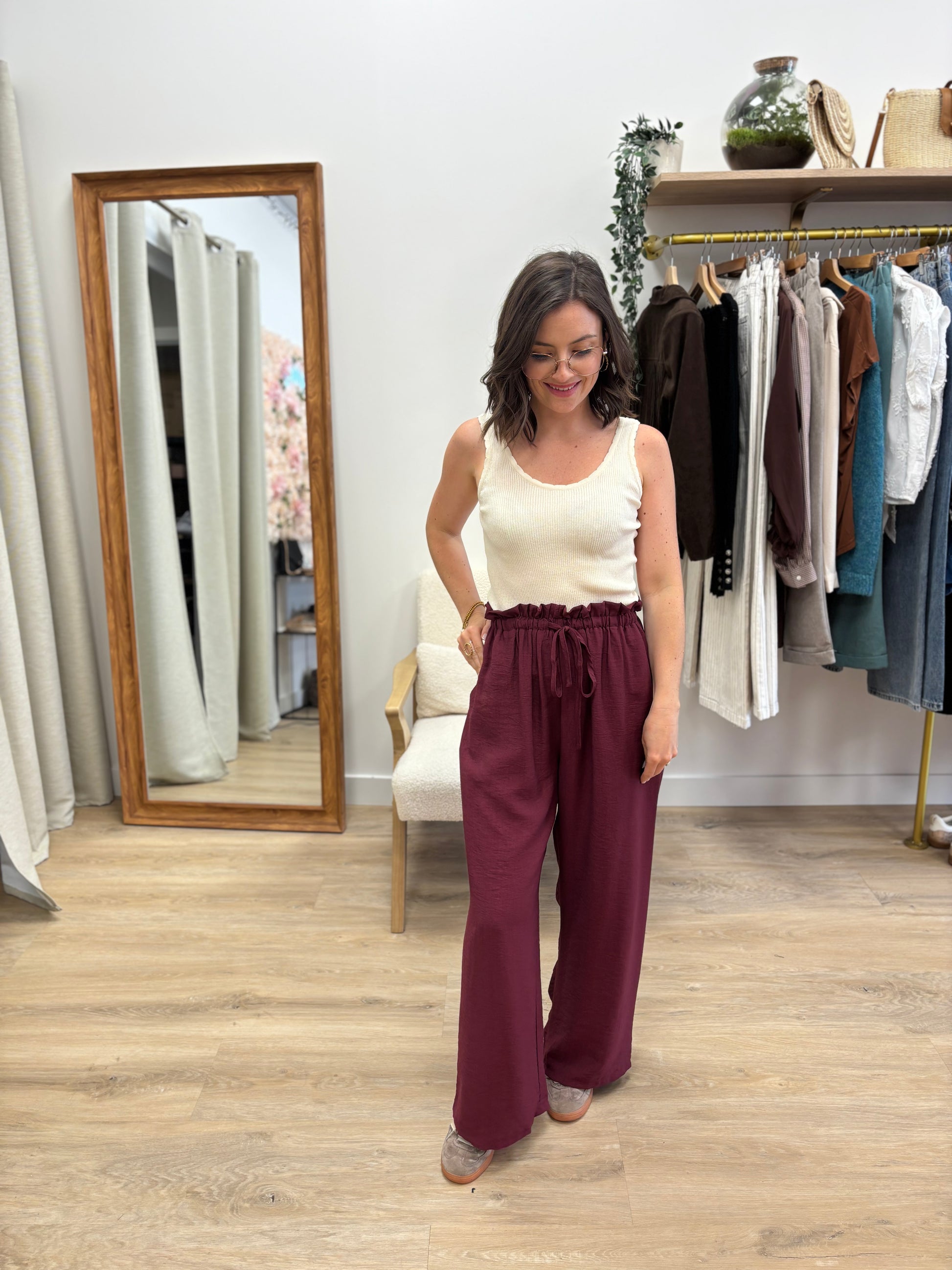 Pantalon Alex bordeaux