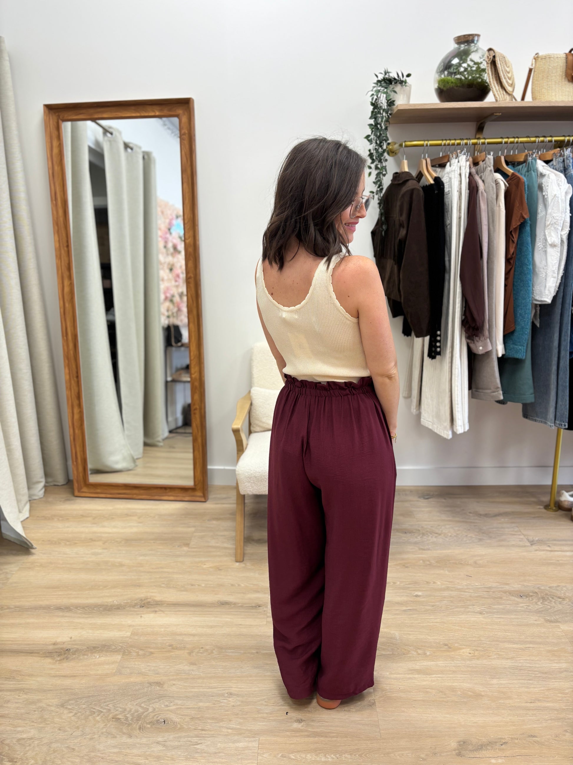 Pantalon Alex bordeaux