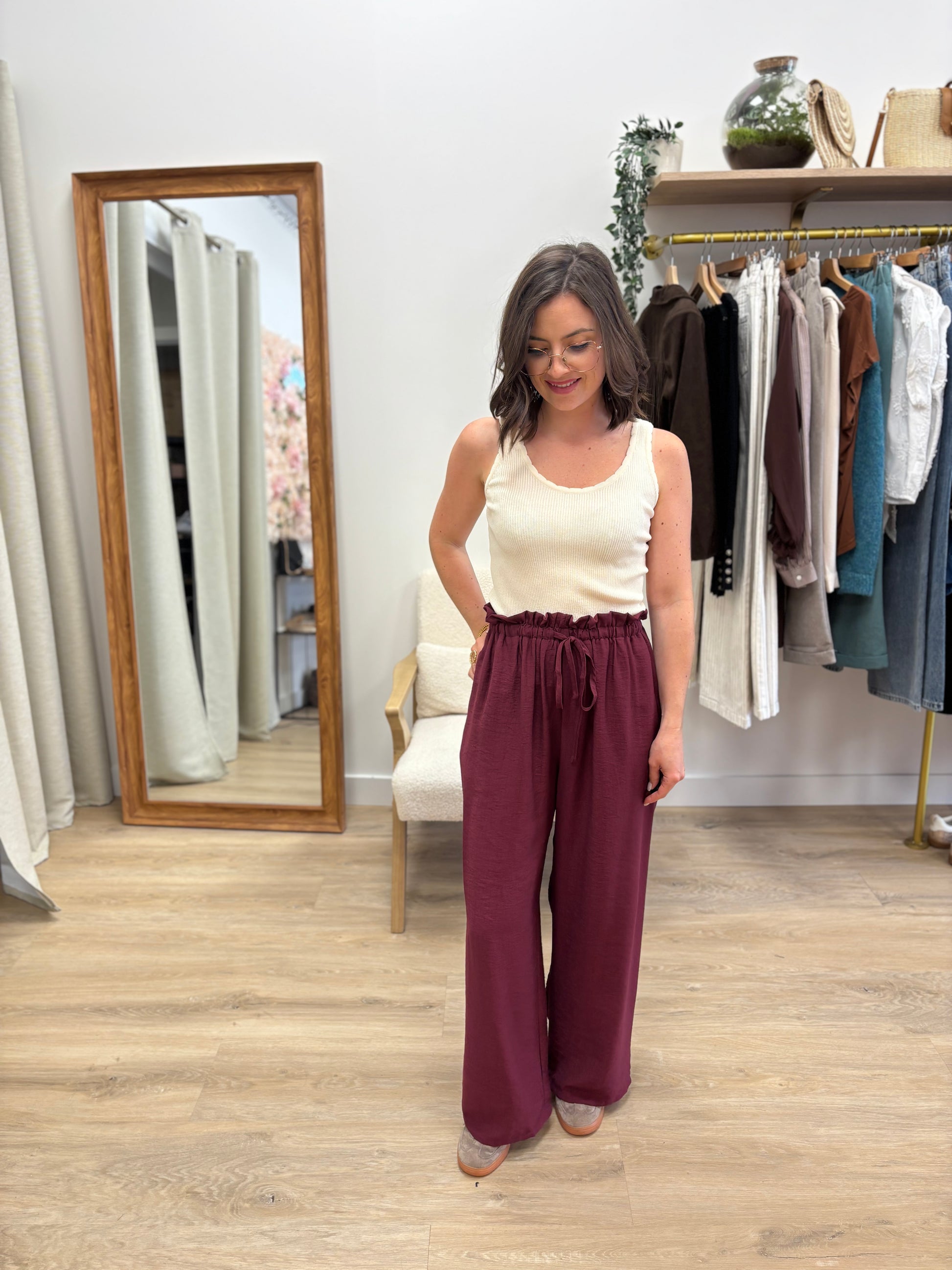 Pantalon Alex bordeaux