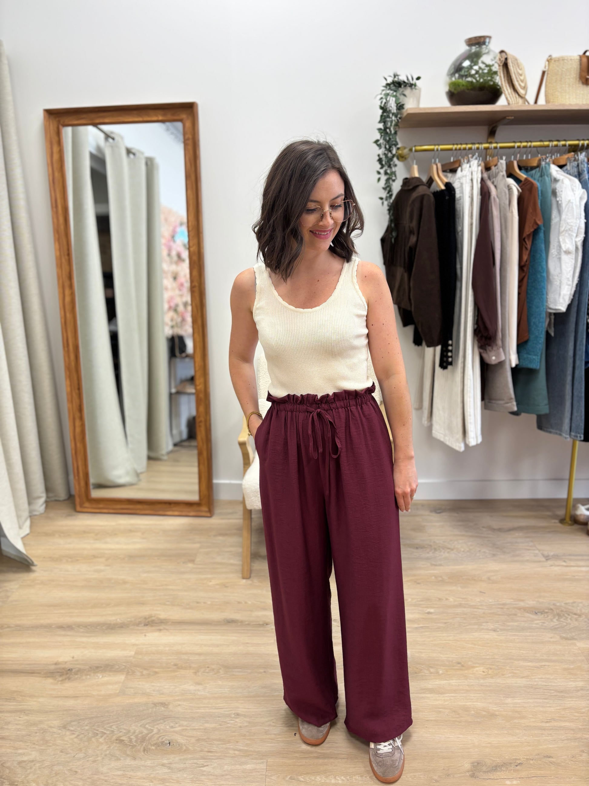 Pantalon Alex bordeaux