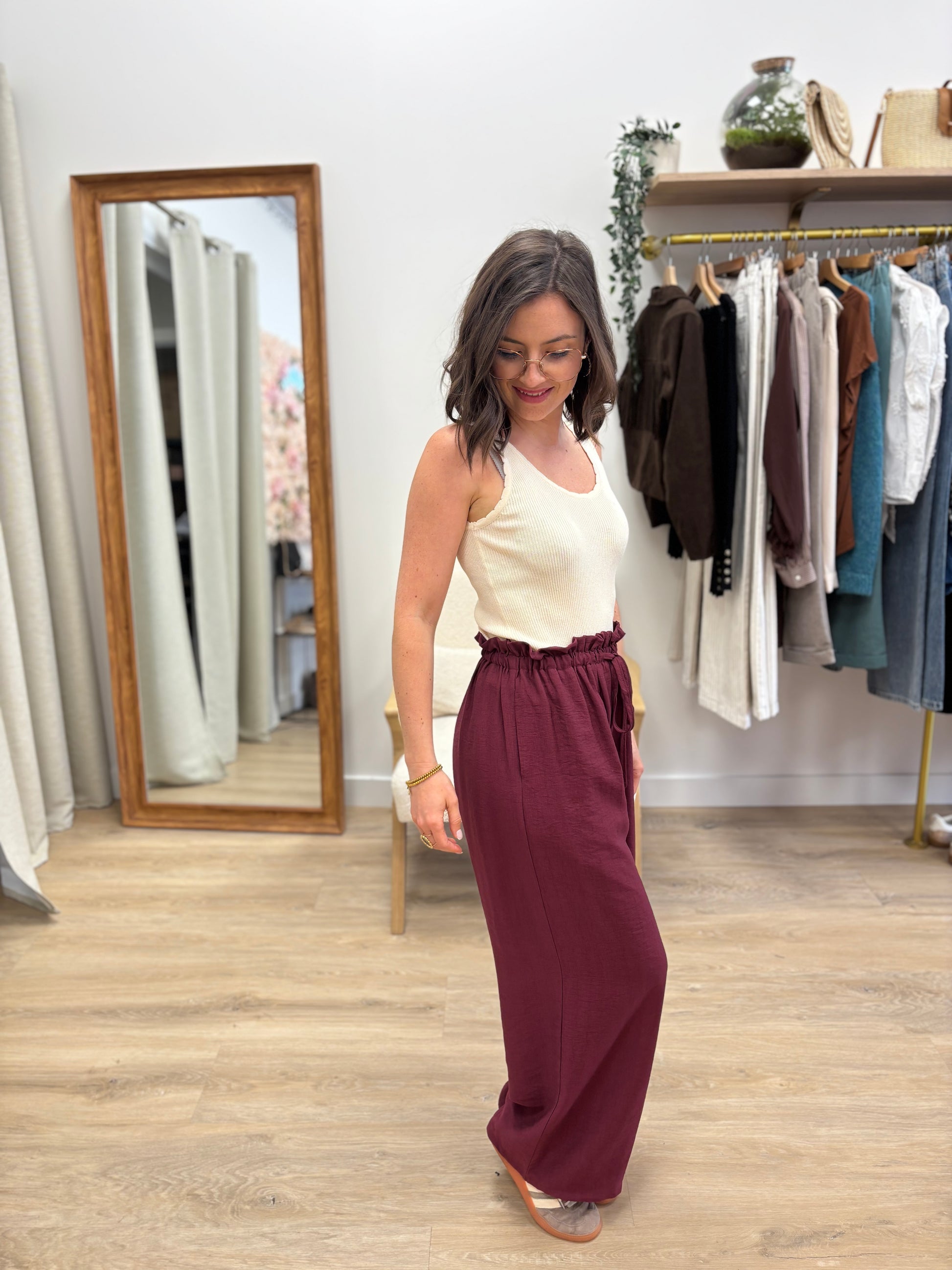 Pantalon Alex bordeaux