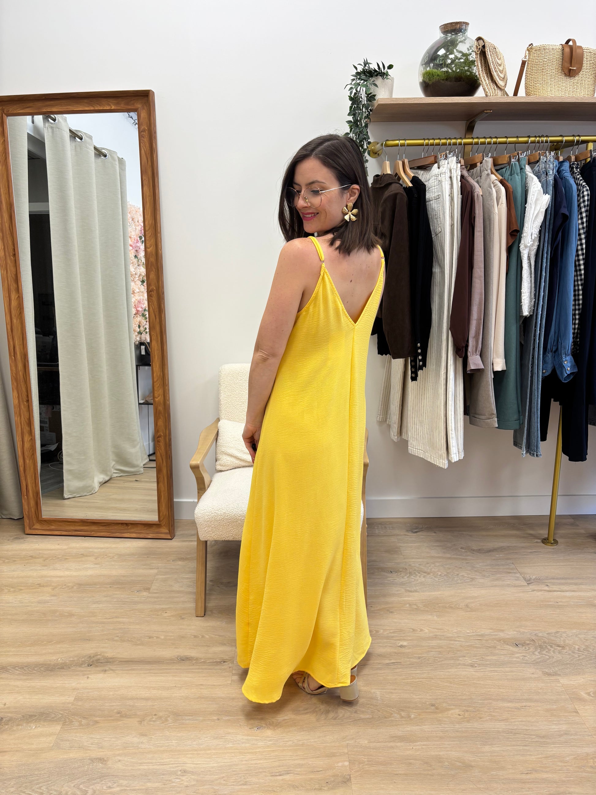 Robe longue Florence jaune