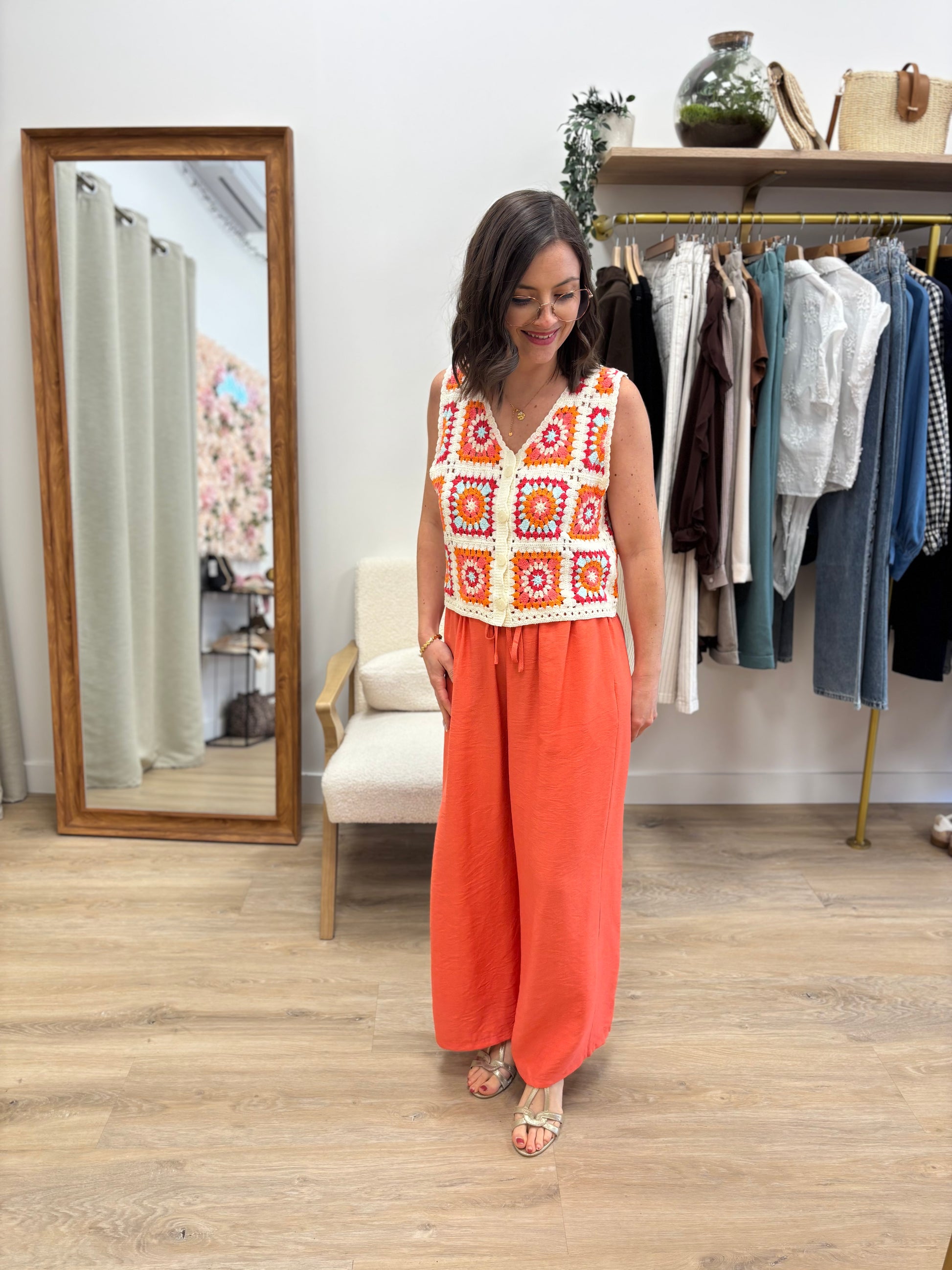 Pantalon Alex terracotta