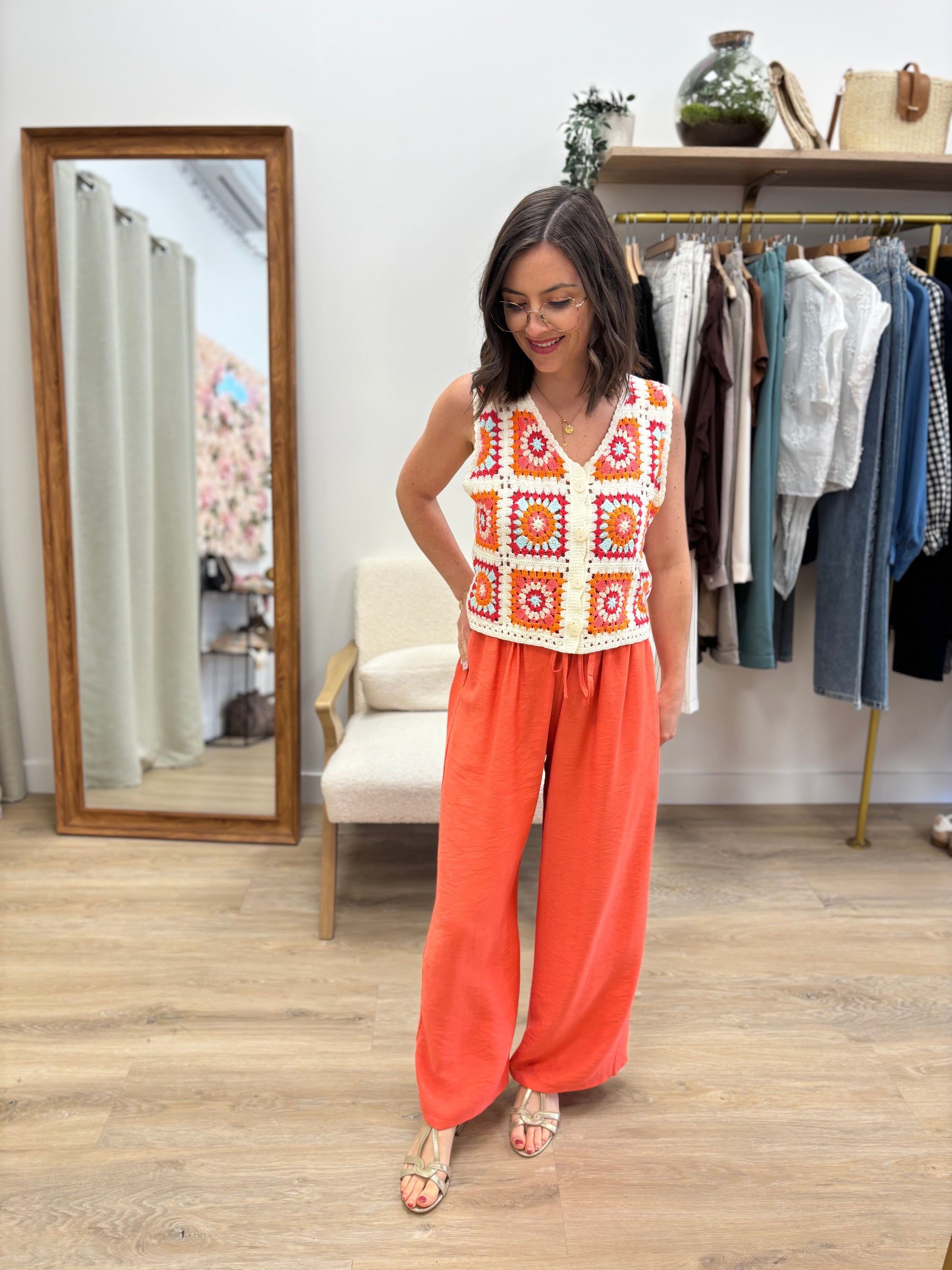 Pantalon Alex terracotta