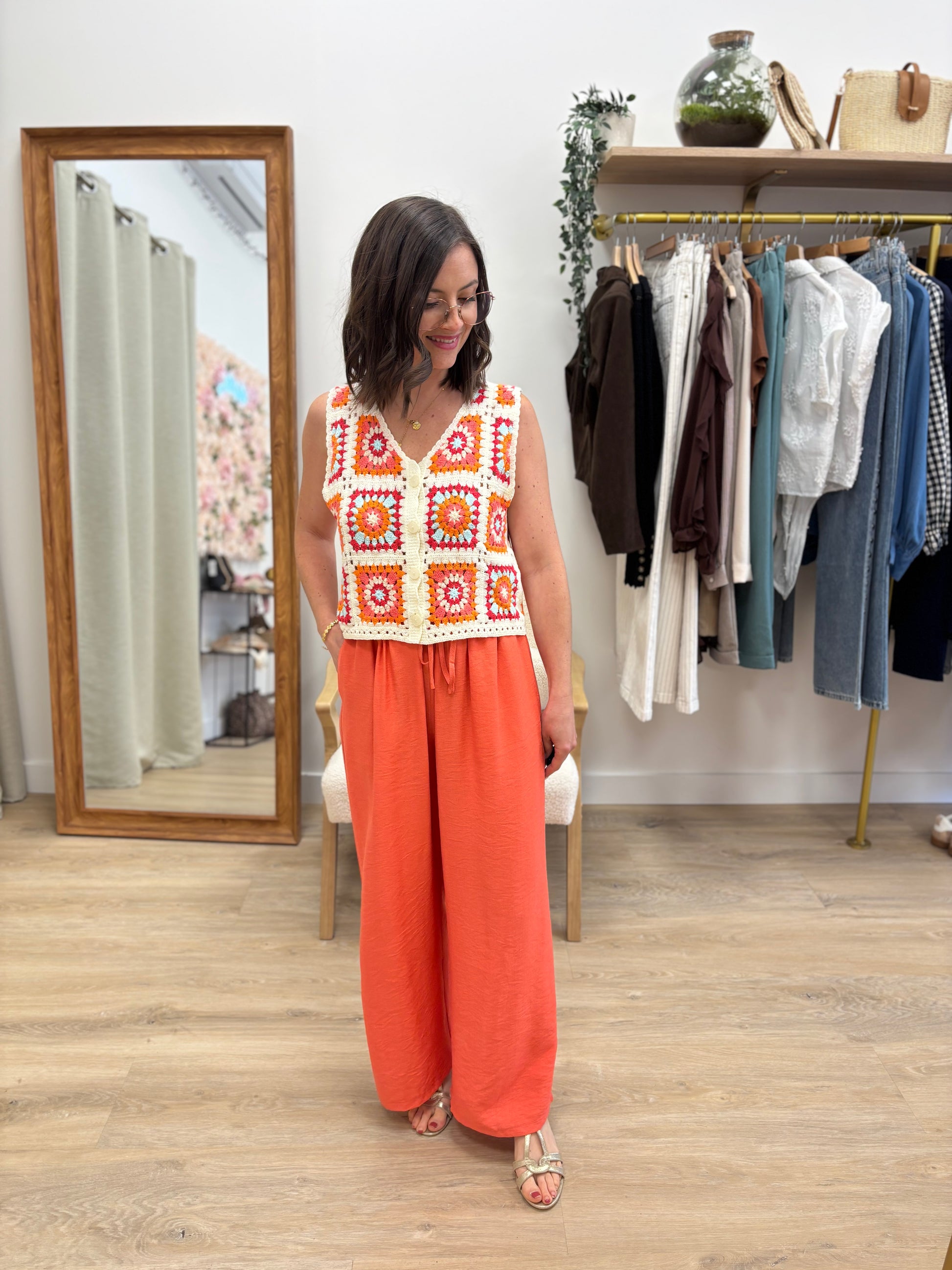 Pantalon Alex terracotta