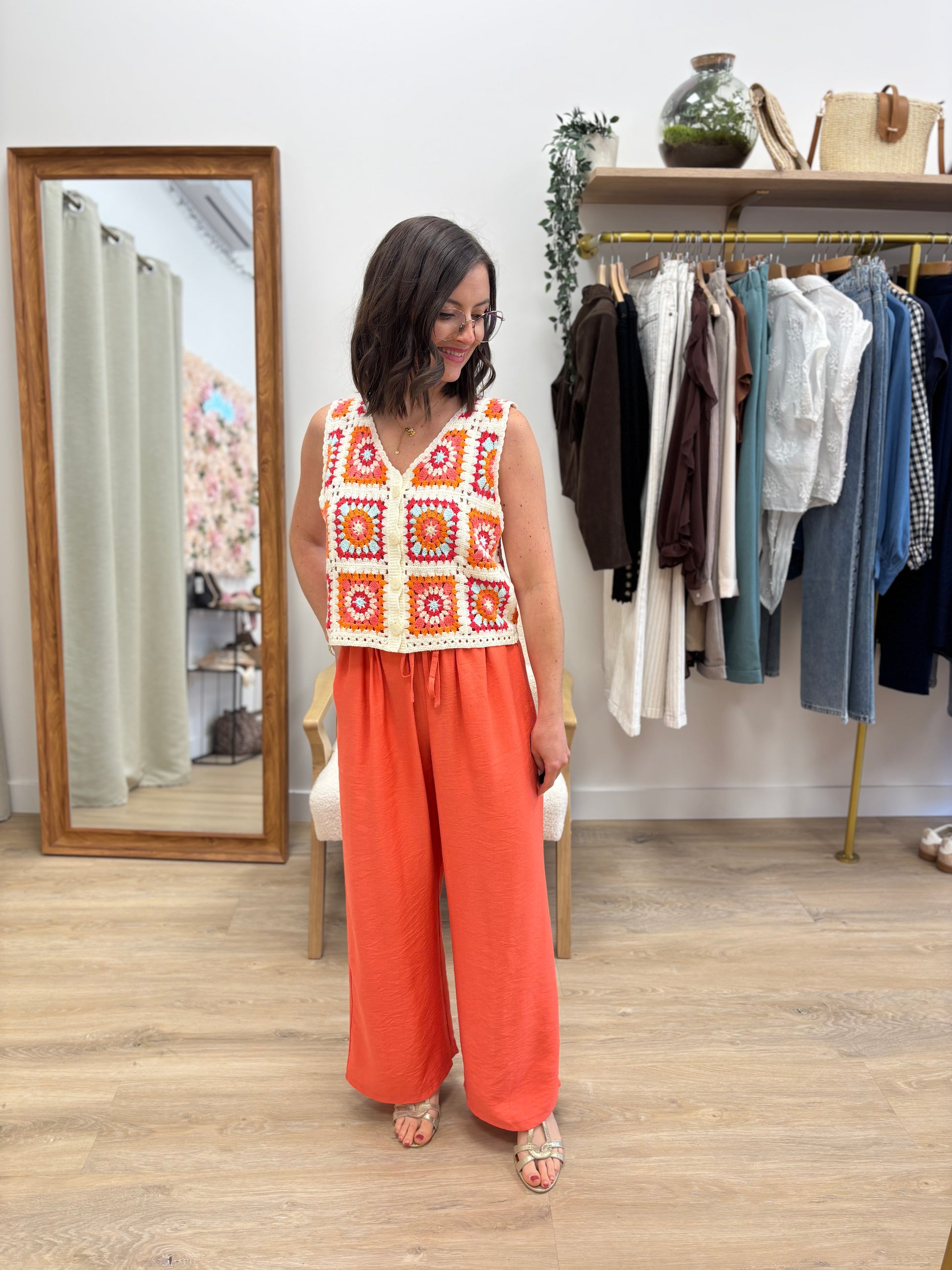 Pantalon Alex terracotta