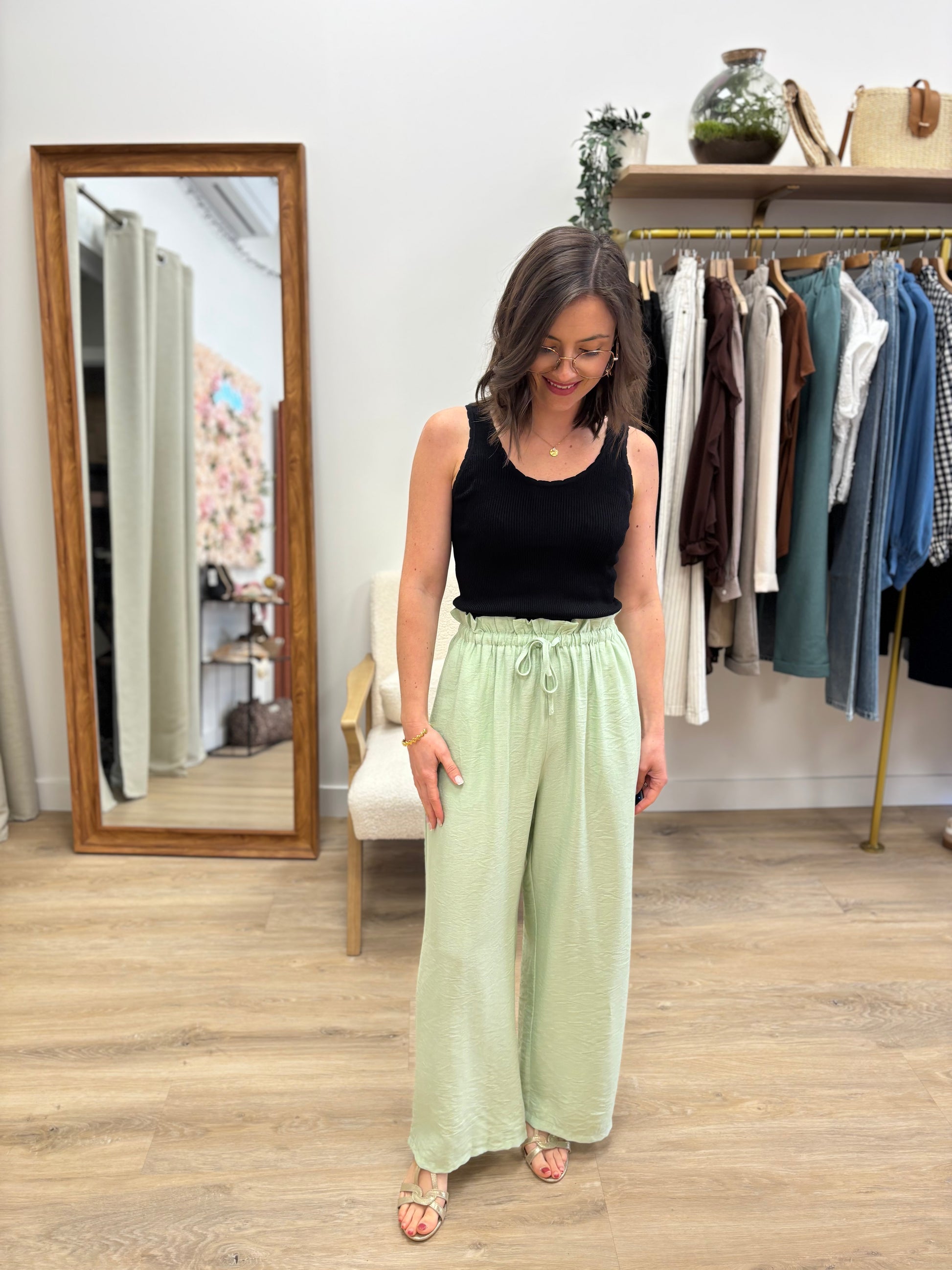 Pantalon Alex vert d'eau