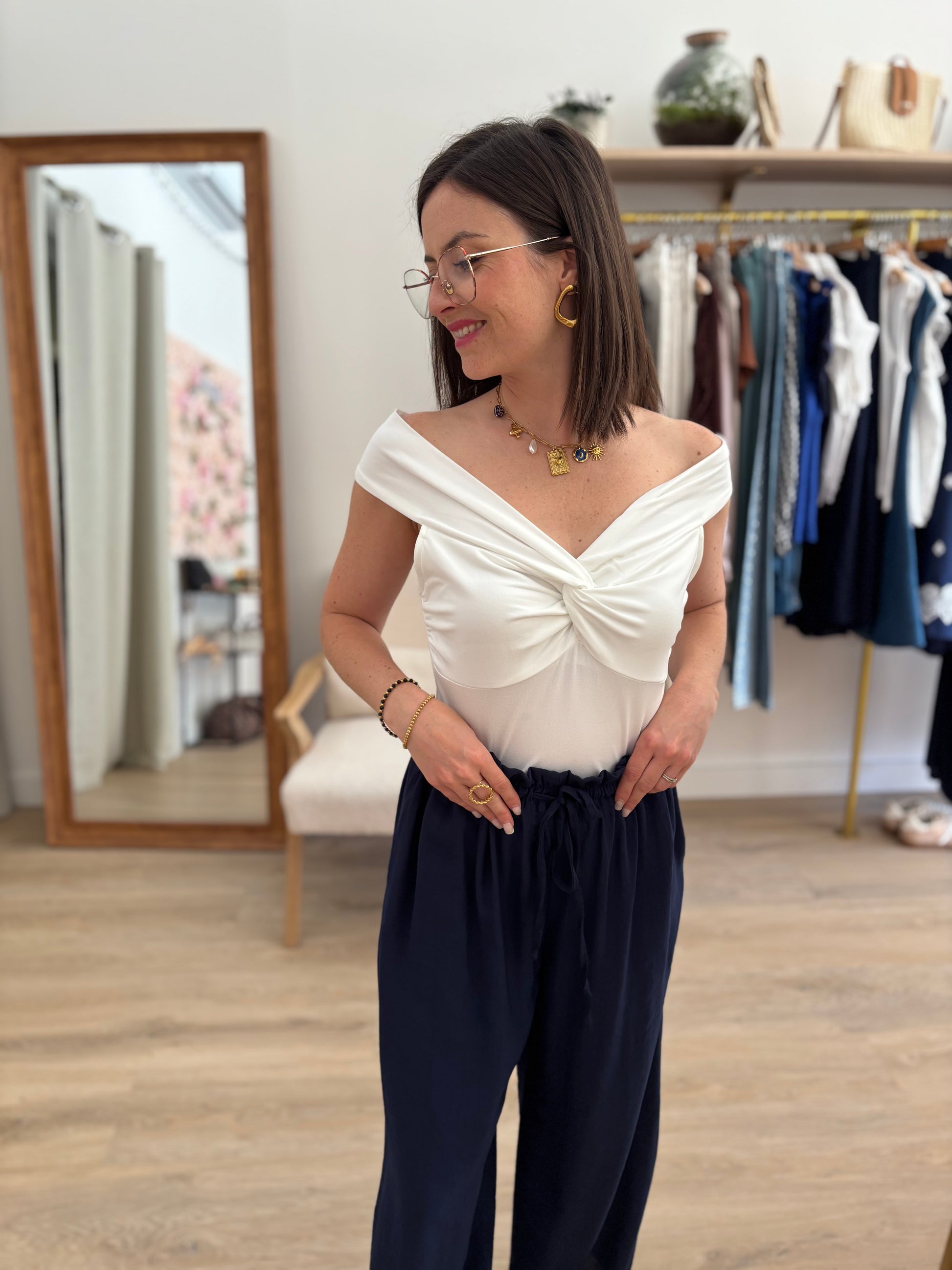 Top Elyne blanc