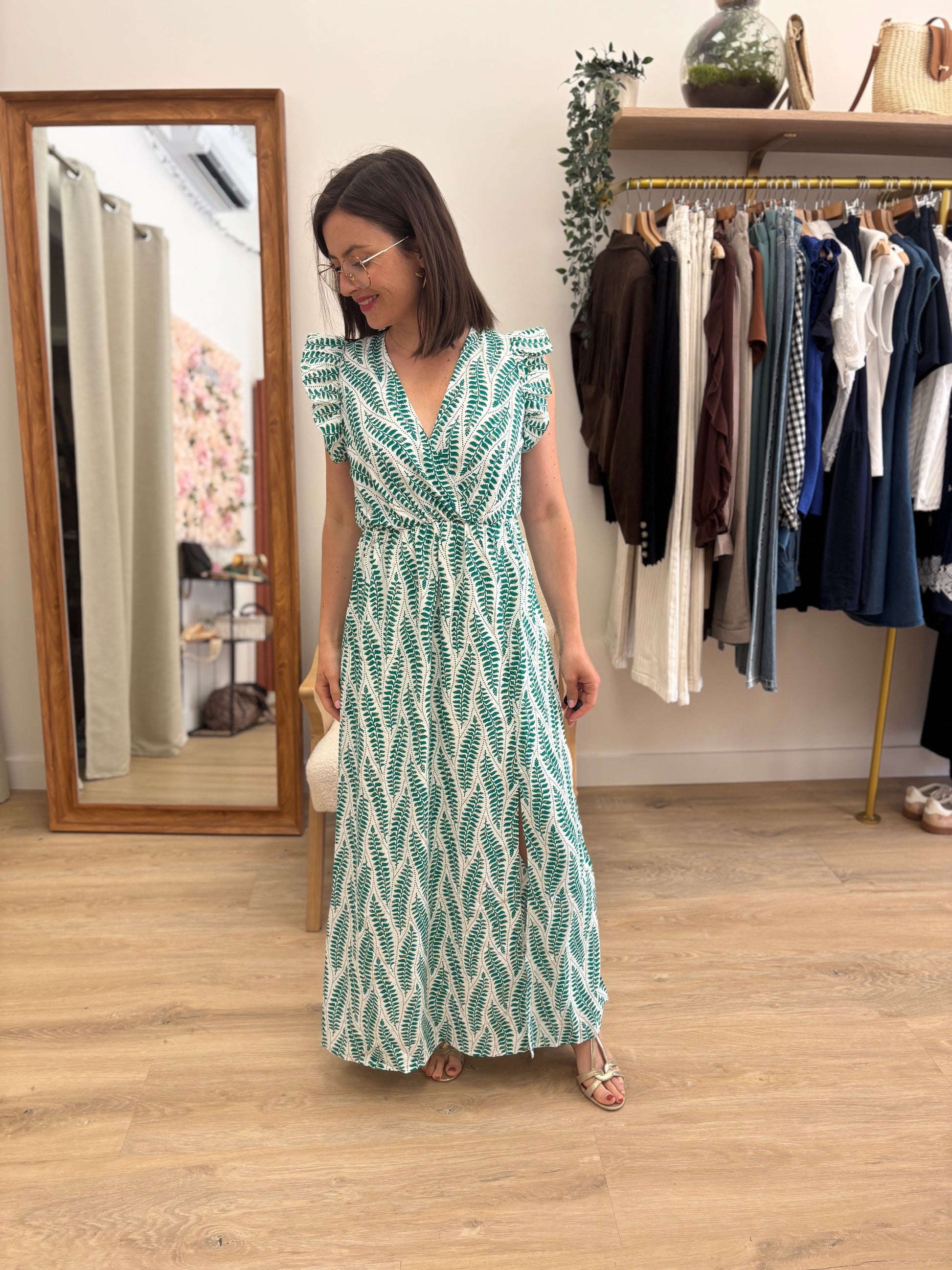Robe Blandine verte