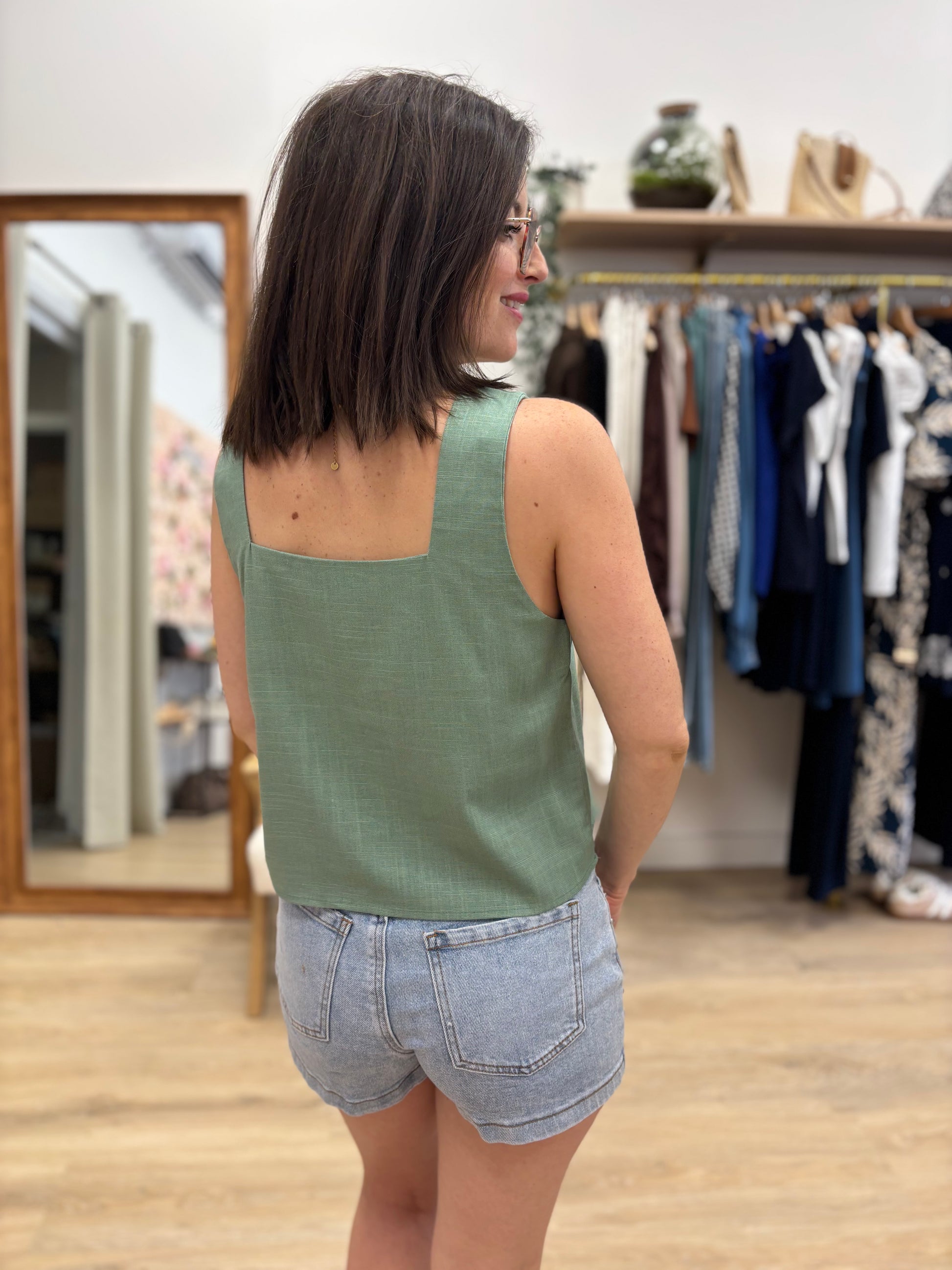 Débardeur Charline vert menthe