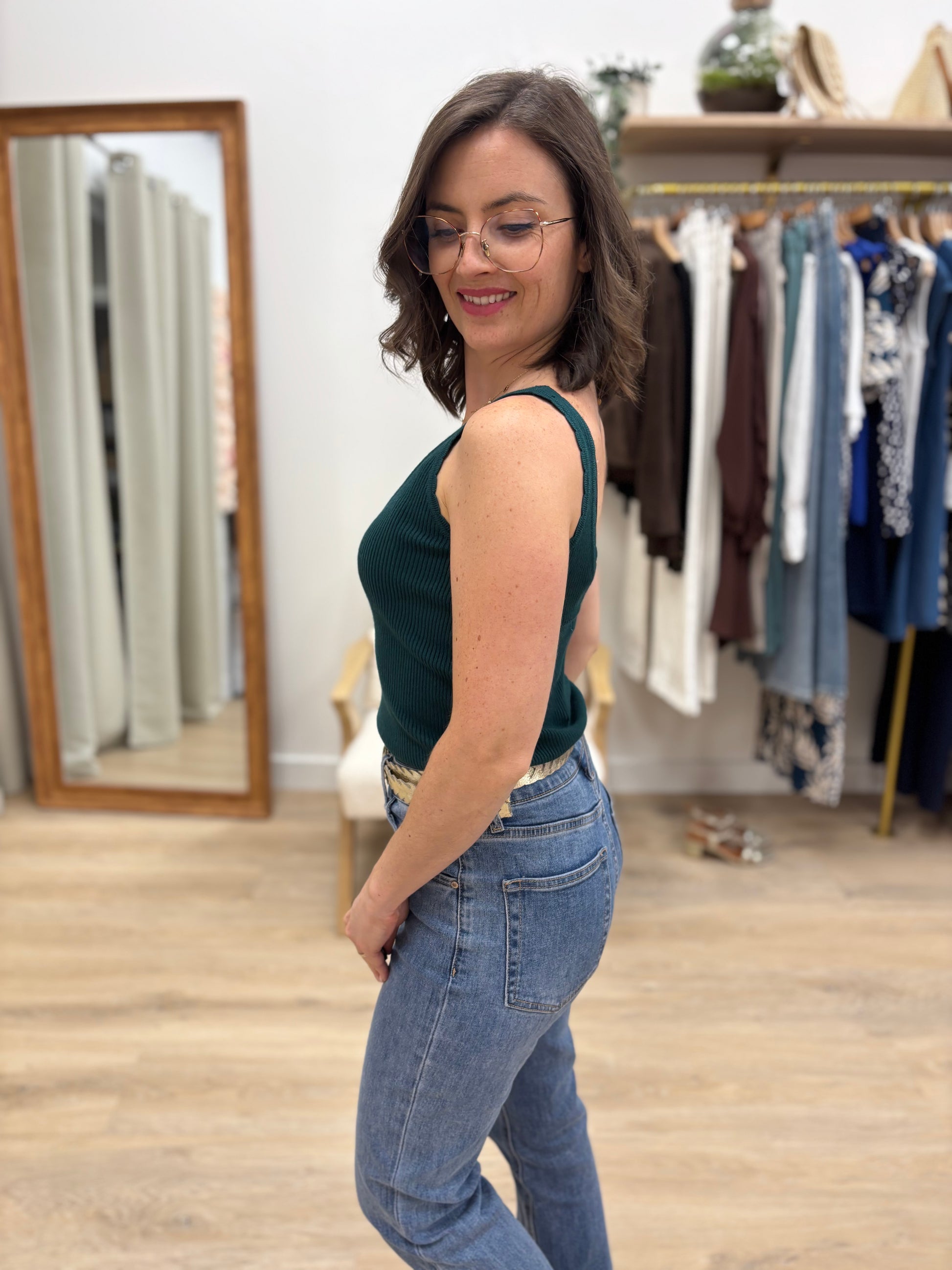 Débardeur Hilarie vert sapin