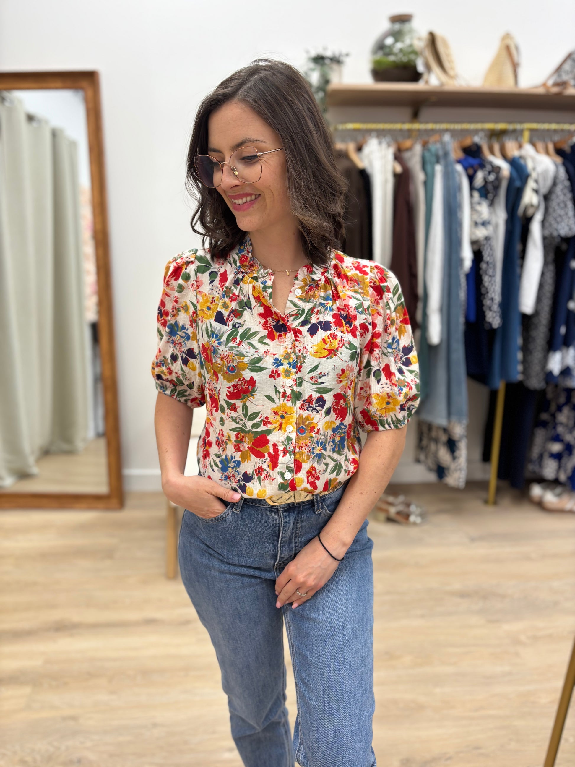 Blouse Chantal fleurie