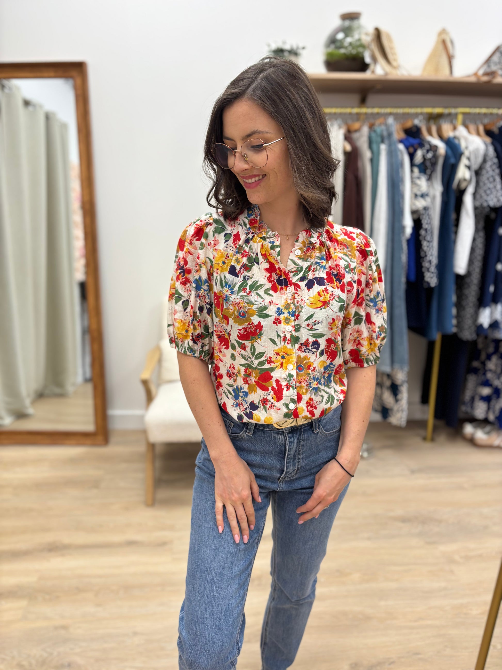 Blouse Chantal fleurie