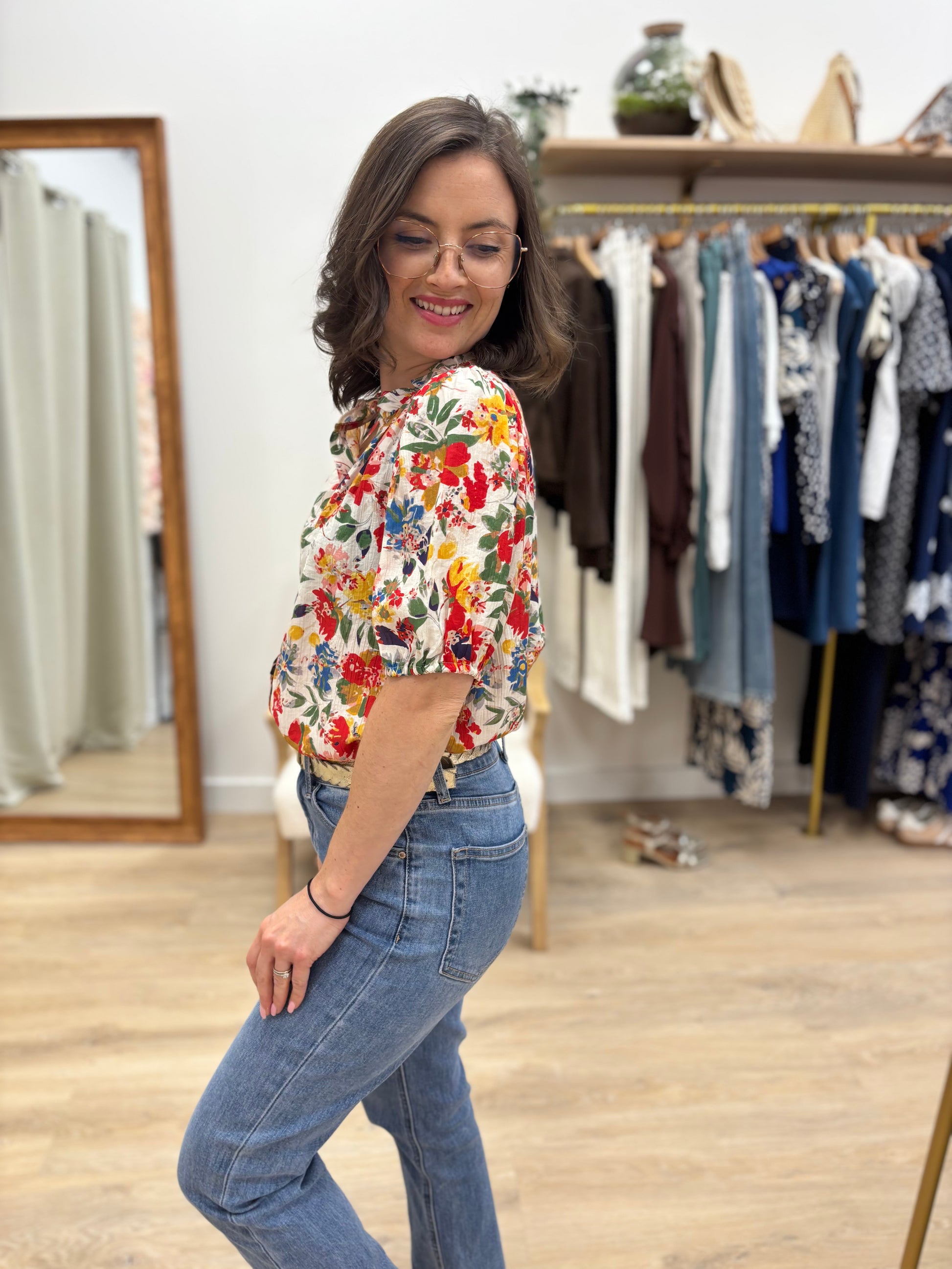Blouse Chantal fleurie