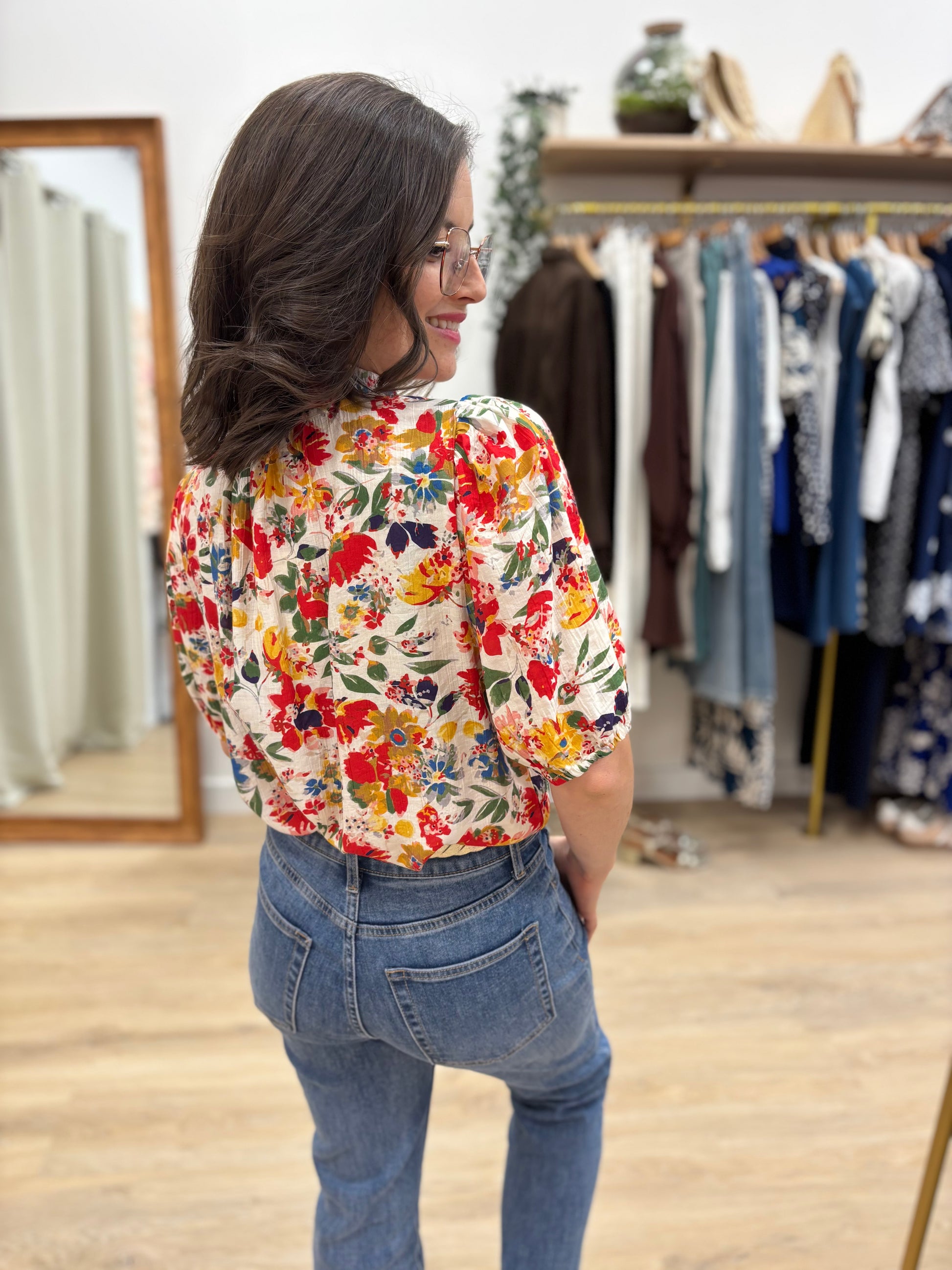 Blouse Chantal fleurie