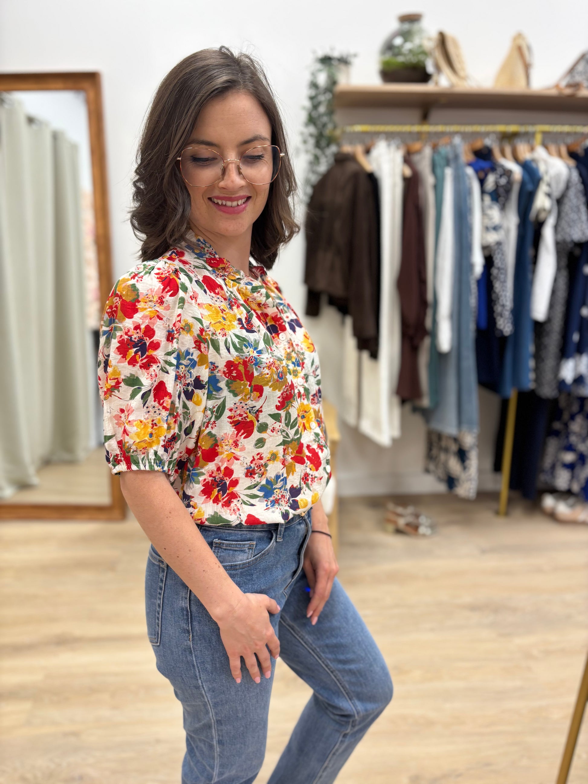 Blouse Chantal fleurie
