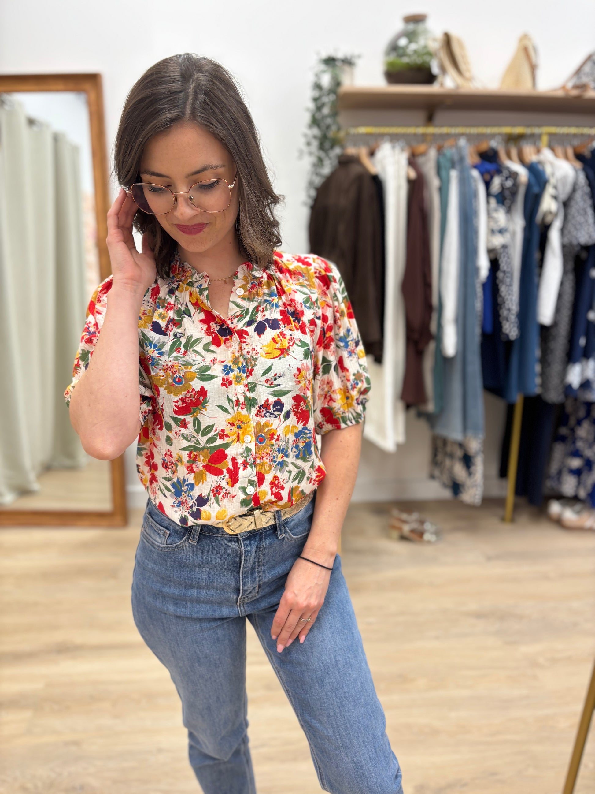 Blouse Chantal fleurie