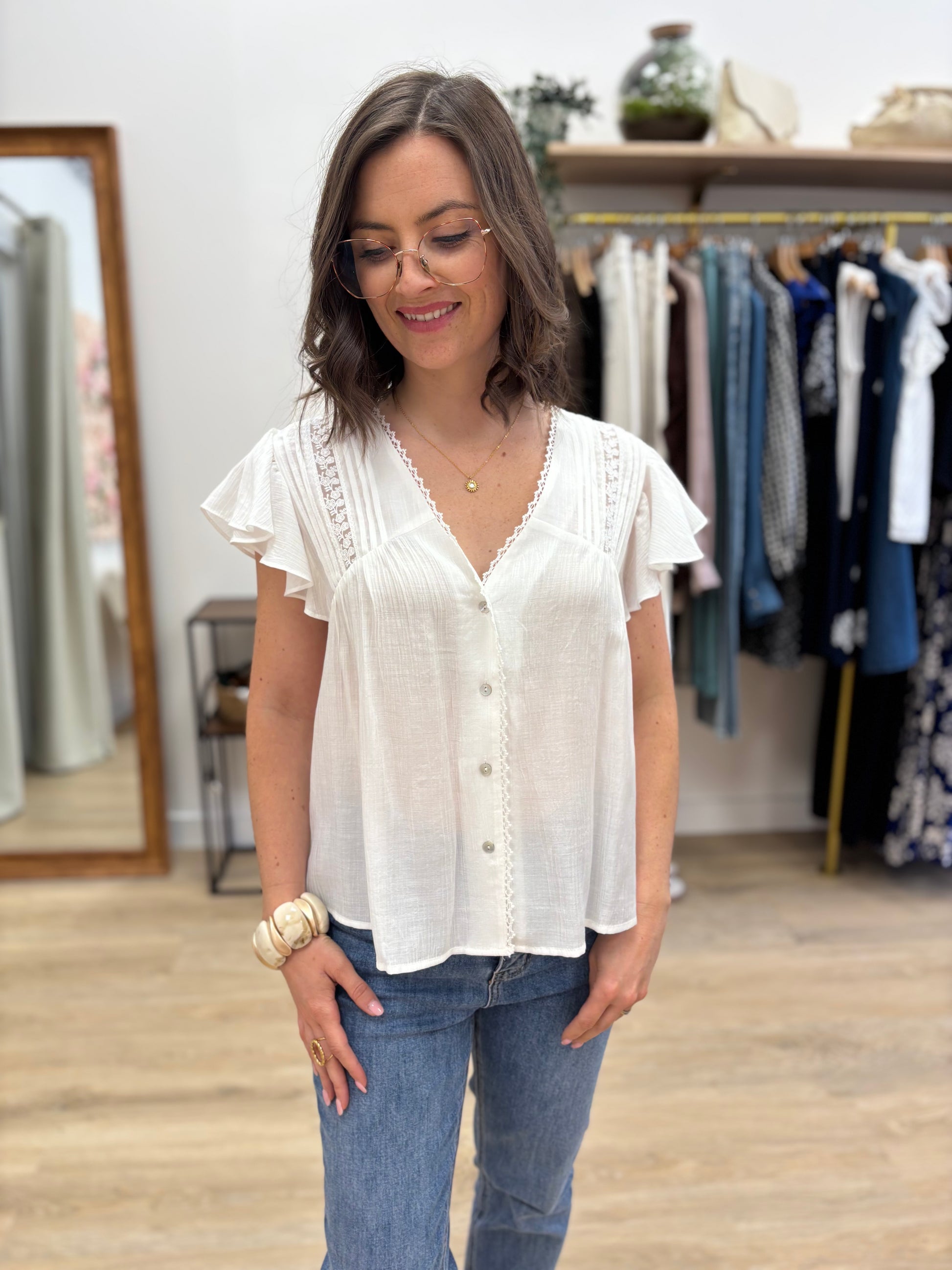 Blouse Laurie blanche