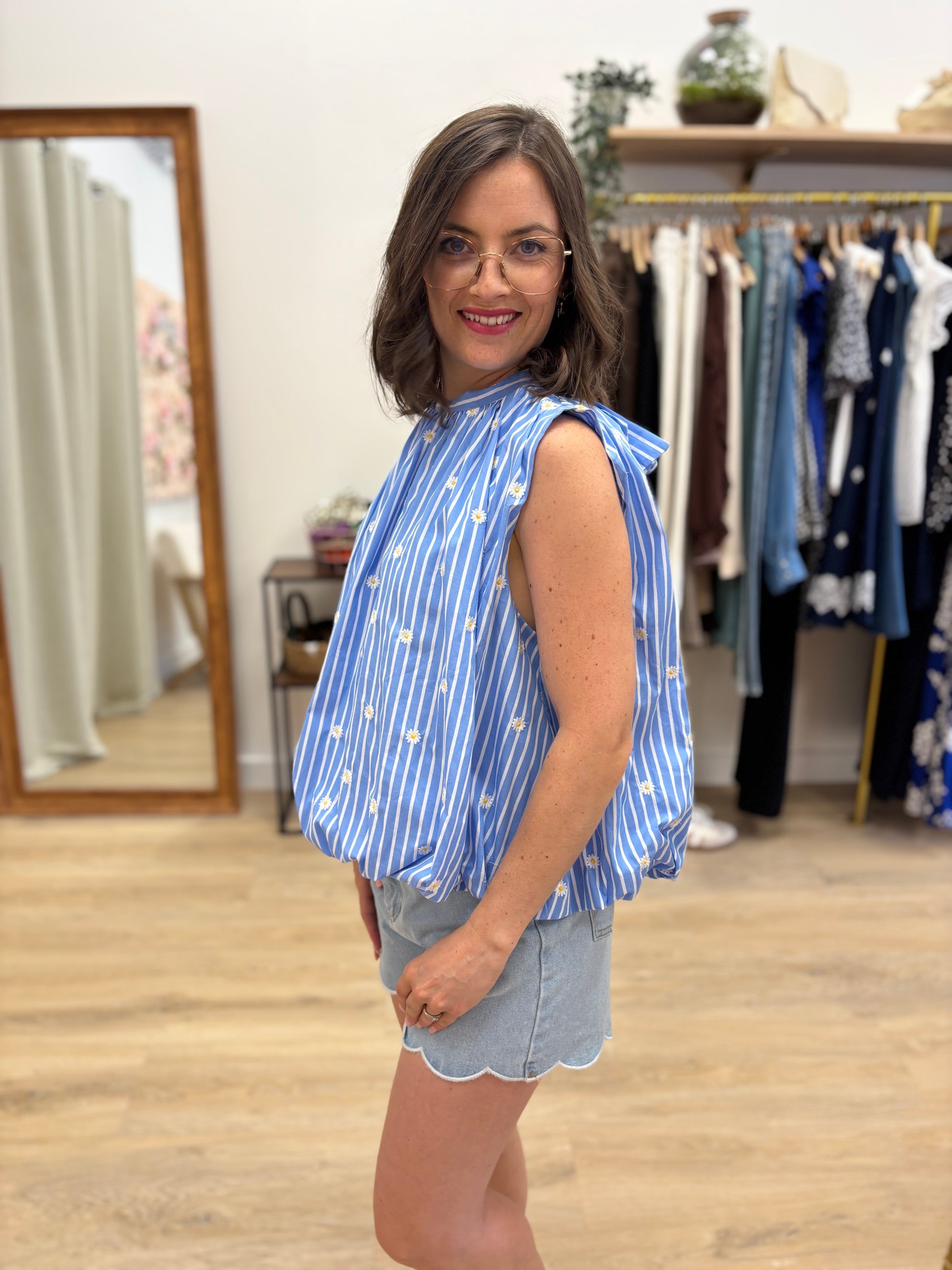 Blouse Emilie bleue